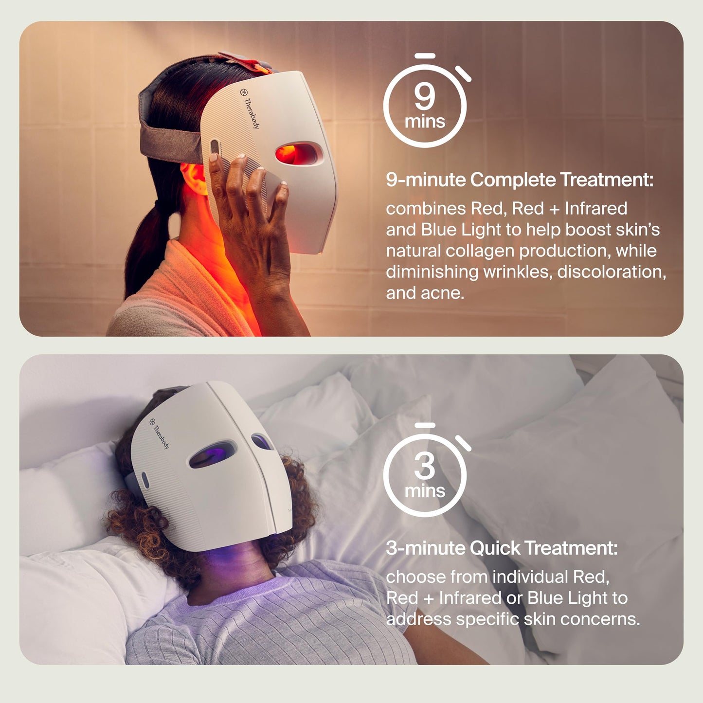 TheraFace Mask by Therabody - LED Light Therapy Skincare Face Mask with Vibrating Massage - Blue & Red Light Therapy and Facial Massager for Wrinkles, Skin Tightening & Dark Spots - FSA Eligible