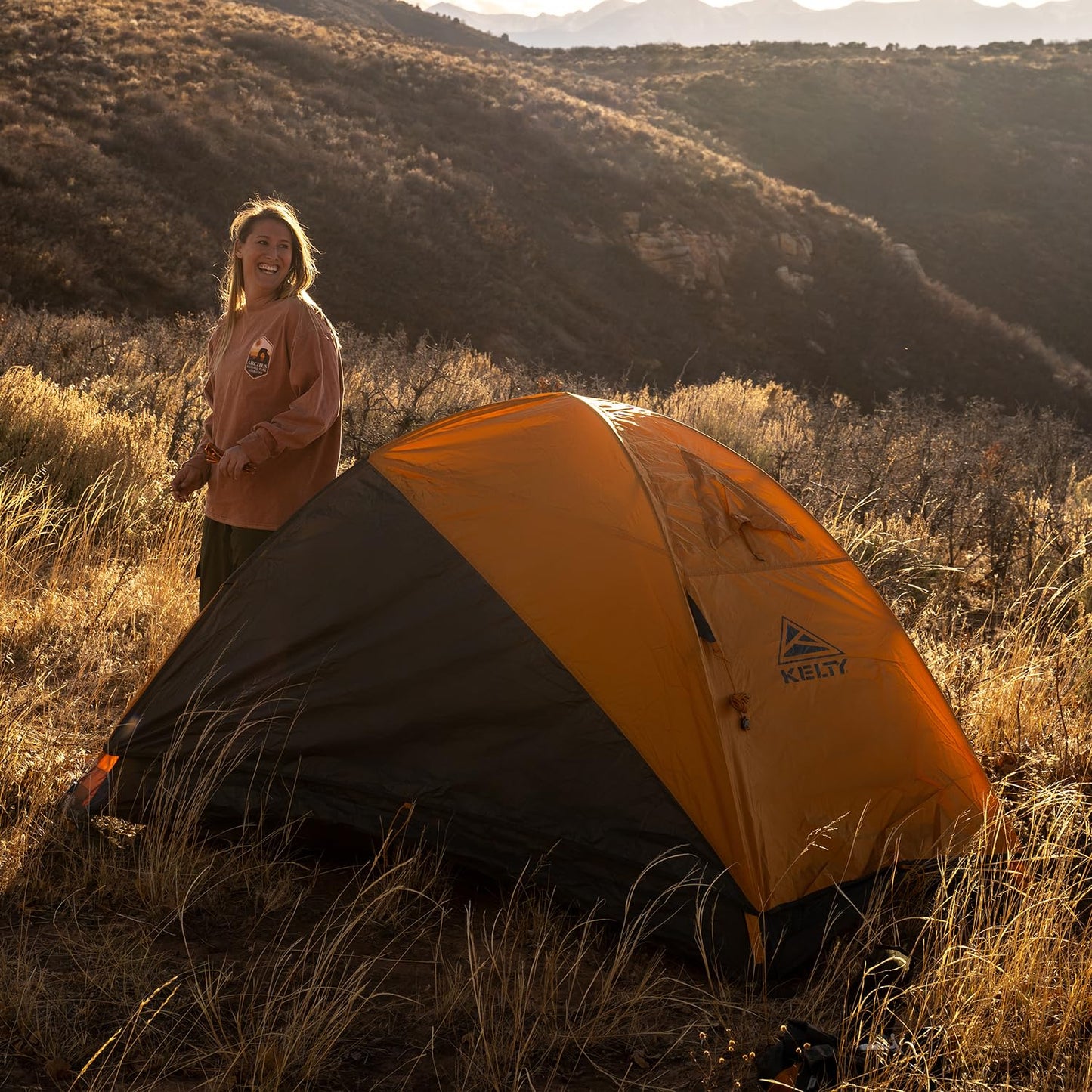 Kelty Grand Mesa 2P Backpacking Tent – 3 Season 2 Man Camping Thru Hiking Shelter, Aluminum Poles, Single Door + Vestibule, 2024 Model (2P)