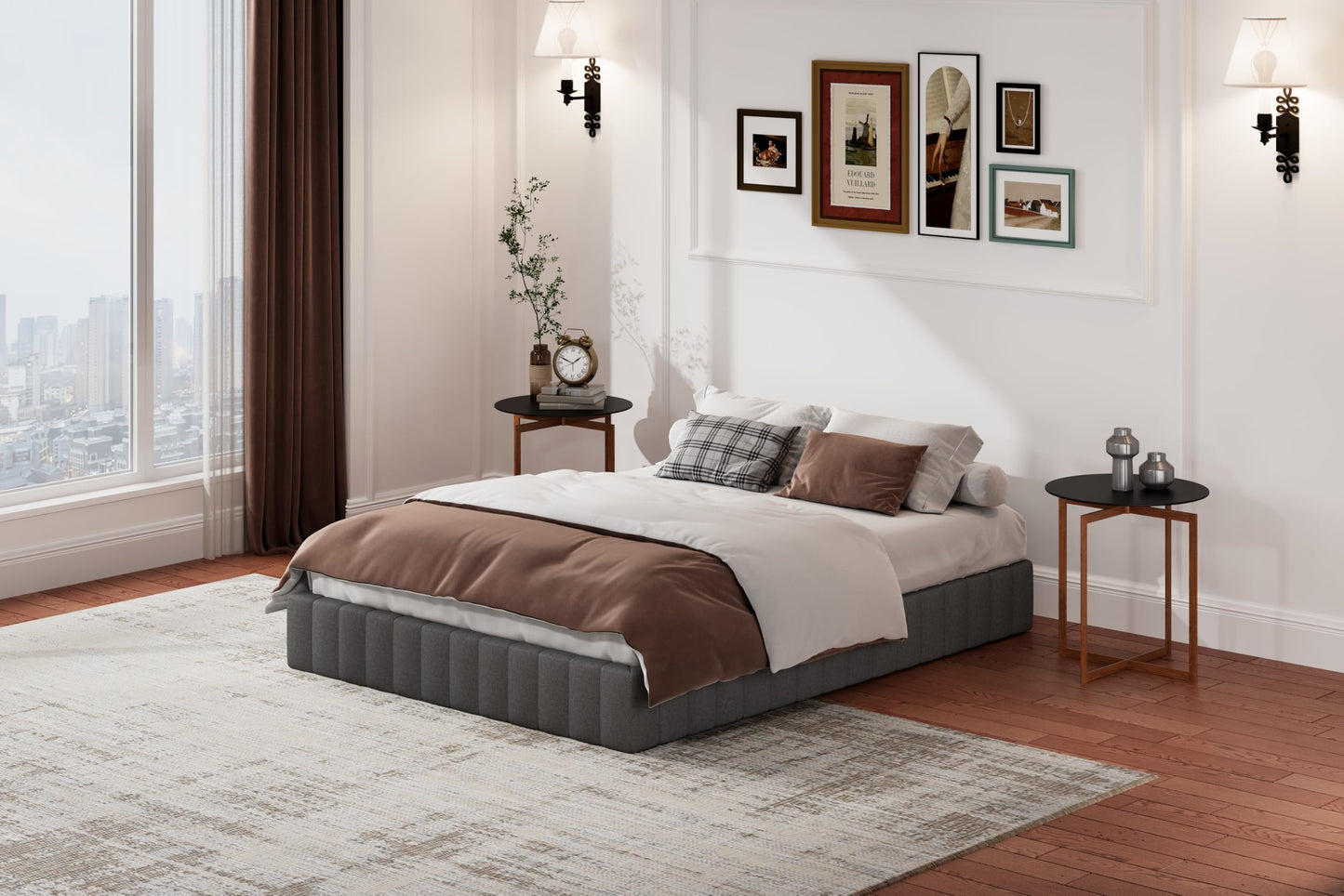 UOMEUR Box Spring for Queen Bed,9 Inch Low Profile Box Spring Queen for Queen Mattress, 3000lbs Heavy Duty Metal Mattress Foundation Support,Noise-Free, Non-Slip, Easy Assembly, Cleanable Fabric Cover