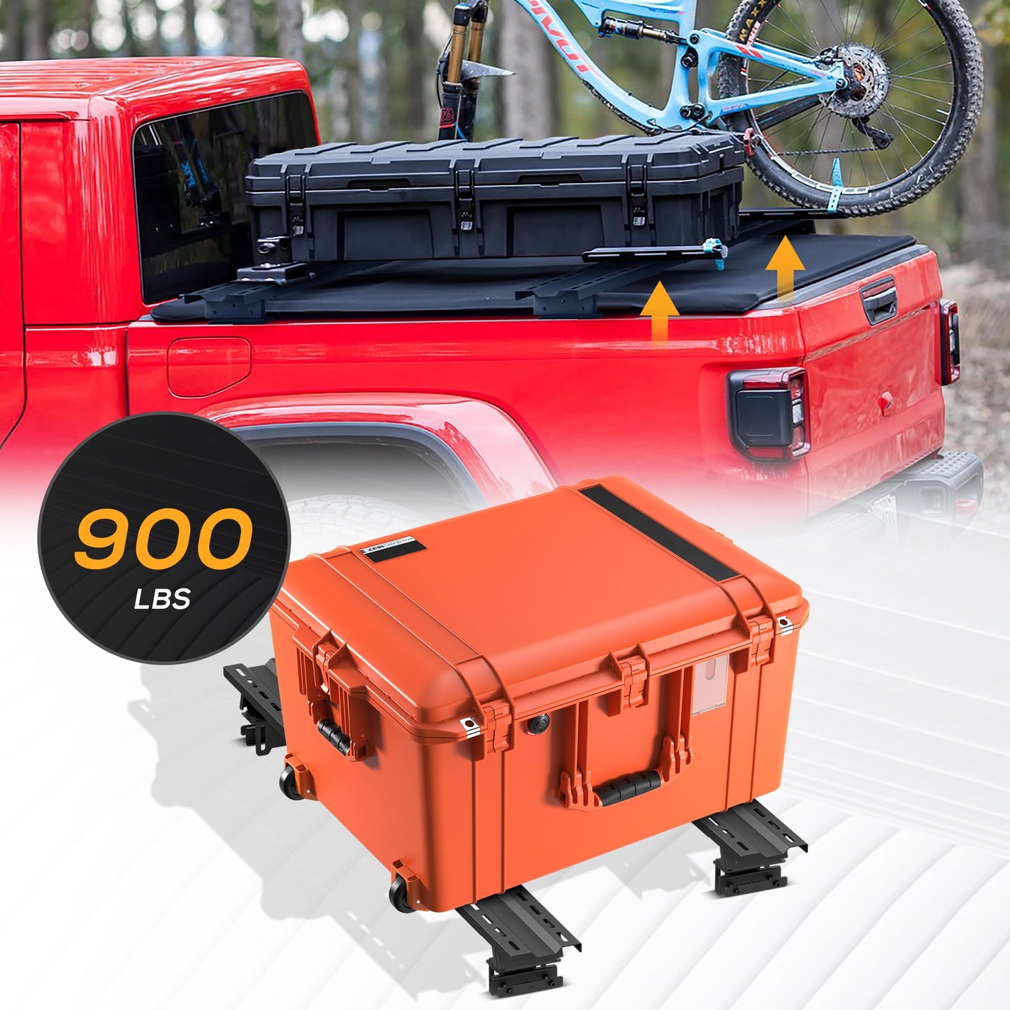 YZONA Adjustable Truck Bed Racks Compatible with Tacoma/Silverado/Sierra/Ram/Tundra/Titan/Frontier/Colorado/Canyon/Ford F-Series/JT/Ranger/Maverick, Universal Cargo Cross Bar
