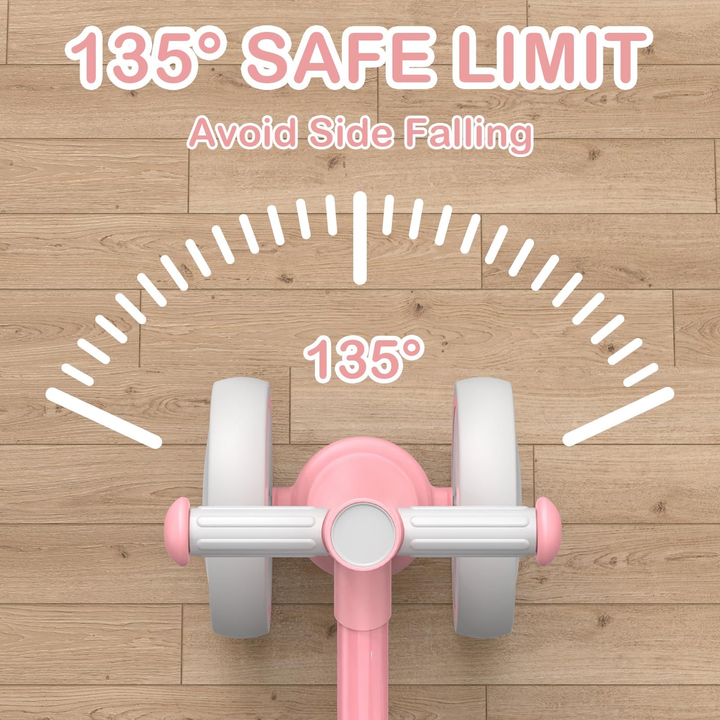 SEREED Colorful Lighting Baby Balance Bike, Toys for 1 Year Old Boys Girls, 12-24 Month Toddler Balance Bike with 4 Silence Wheels, First Birthday Gift (Pink)
