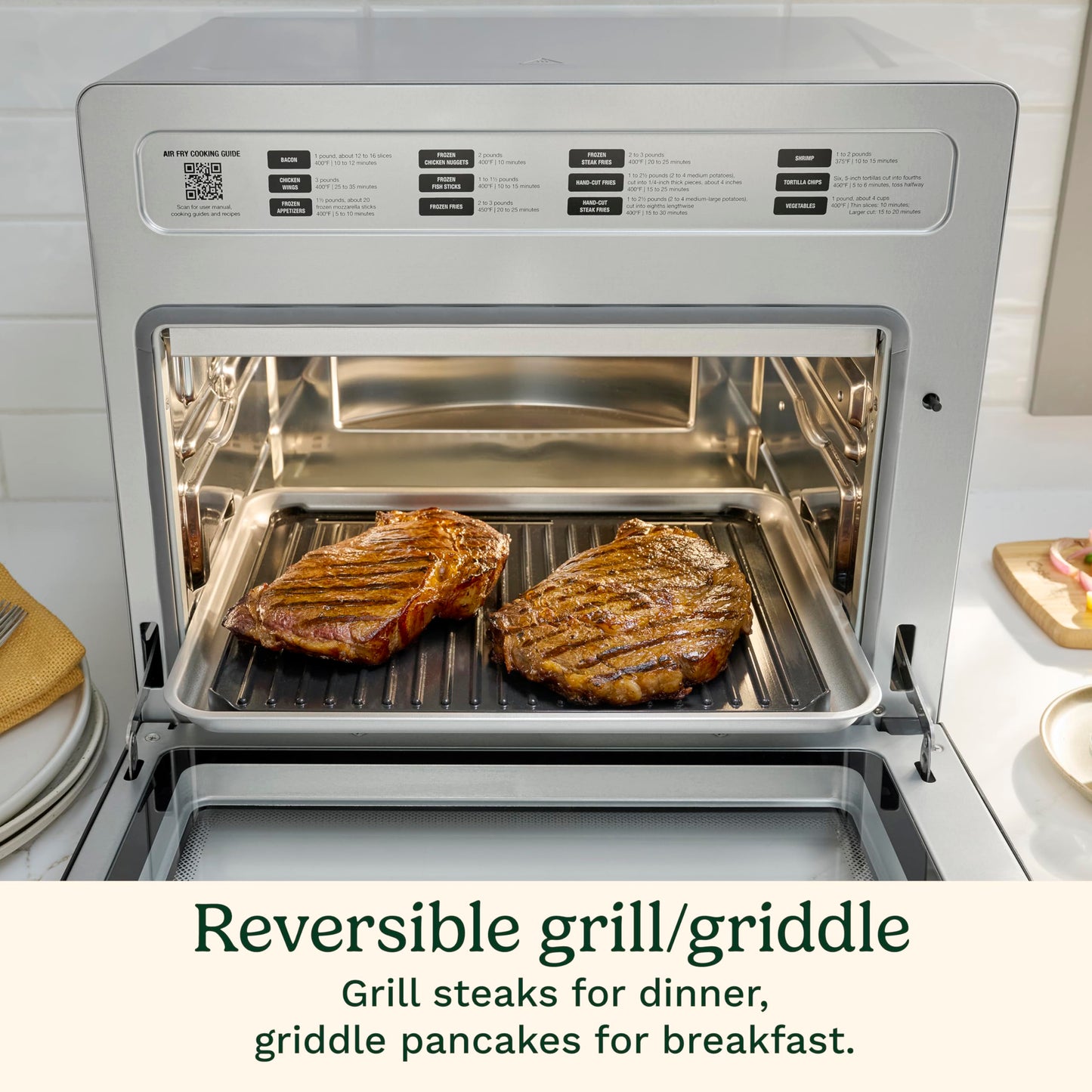 Cuisinart 15-in-1 Extra-Large Digital Air Fryer Oven with 9"x13" 2-in-1 Pan, Air Fry 4 Lbs of Wings, Cook a 13 Lb Turkey or 5+ Lb Chicken, Toast 9 Slices of Bread, and Bake a 13" Pizza, TOA-112