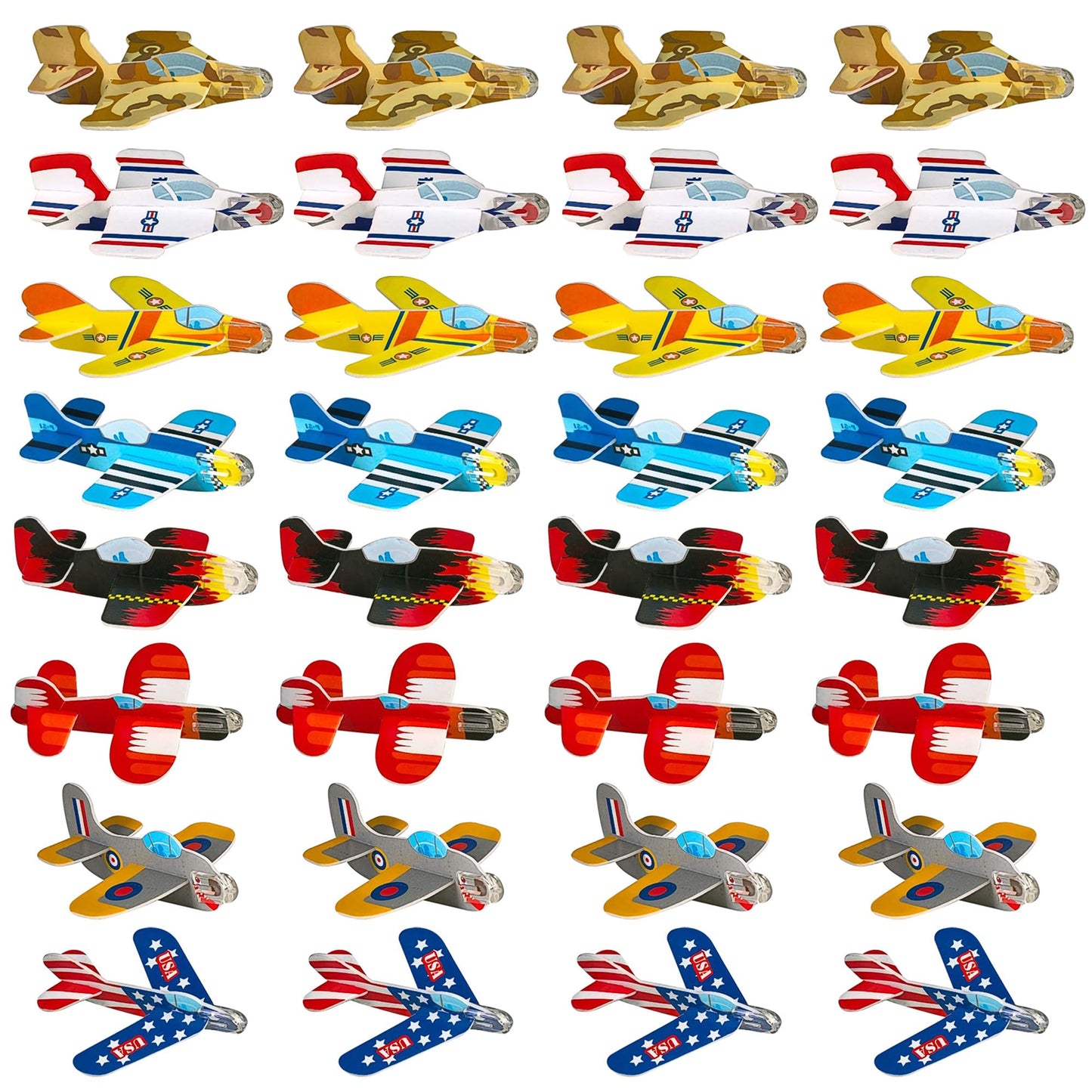 ArtCreativity Foam Airplanes For Kids - Bulk Set of 72 - Lightweight Planes with Various Designs - Individually Packed Foam Glider Planes for kids - Fun Airplane Party Favors for Boys and Girls