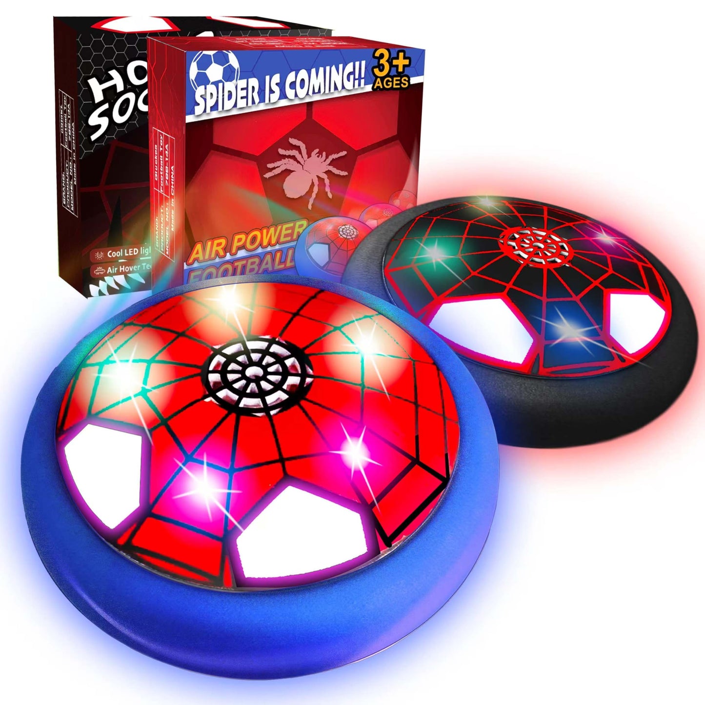 PHOSEA Hover Soccer Light-Up Ball, Set of 2 LED Soccer Ball Toys,Indoor Toy Games Gifts for Birthday, Kids, Boys for Age 6, 7, 8, 9, 10, 11, 12 Years Old for Boys Kids