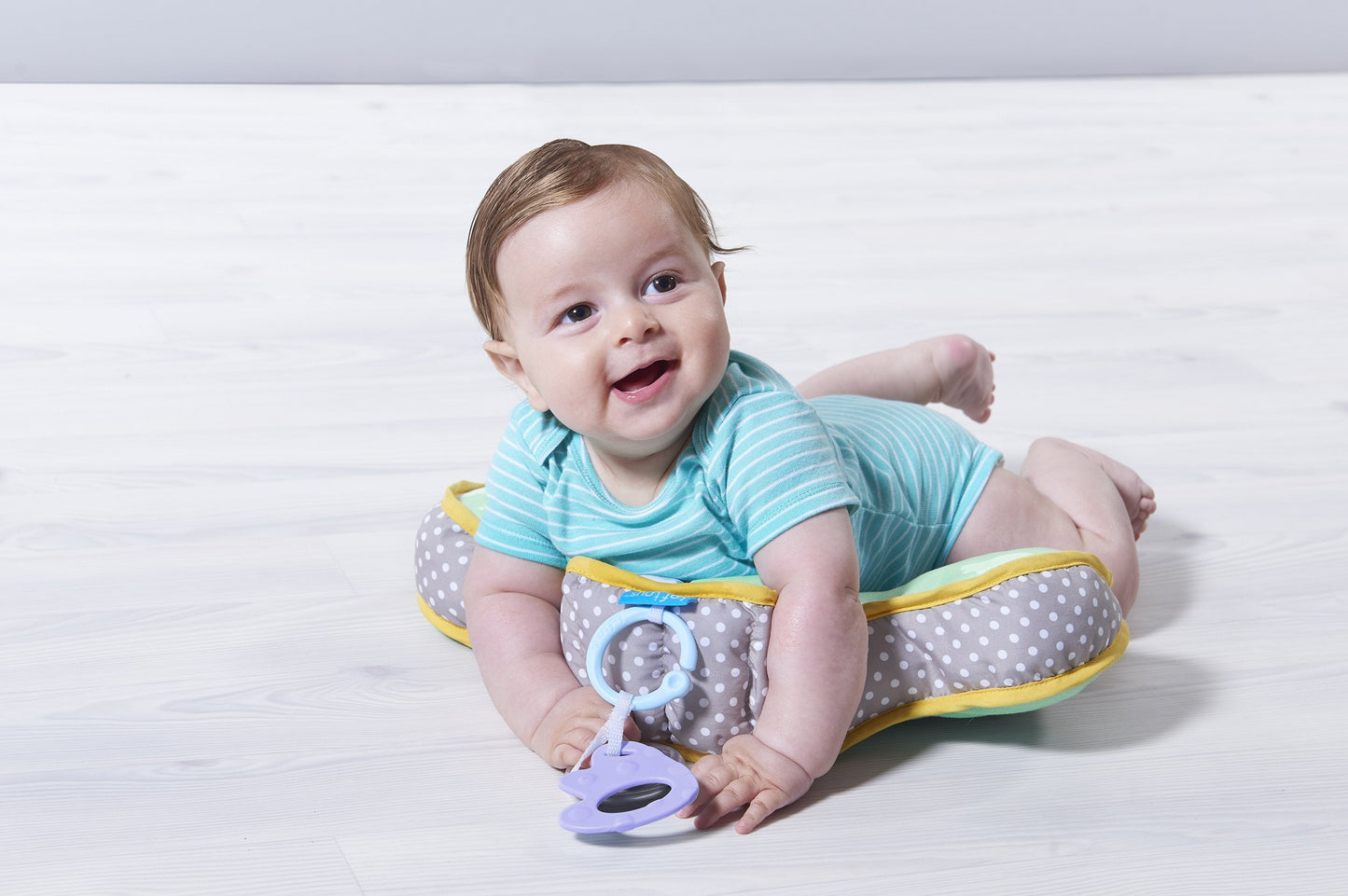 Taf Toys Baby Tummy Time Support Toy | Perfect for 2-6 Months Old Babies, Enables Easier Development & Easier Parenting, Natural Developmental, Comfortable, Ergonomic Design, Detachable Toys