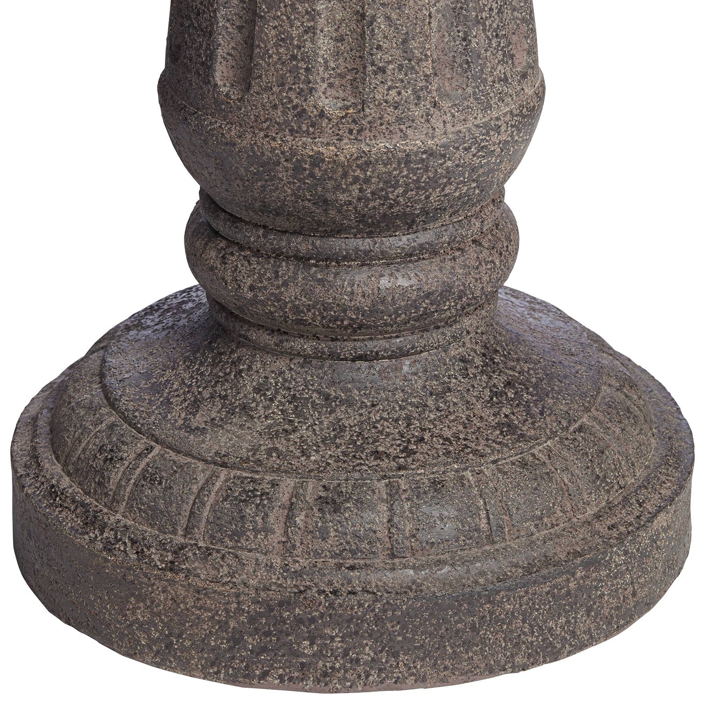 Rendaux 43" High Large Italian Outdoor Decor Gray Faux Stone Floor Fountain with Light LED Waterfall 3-Tier Standing Basin Water Feature for Outside Garden Patio Yard Backyard Porch - John Timberland