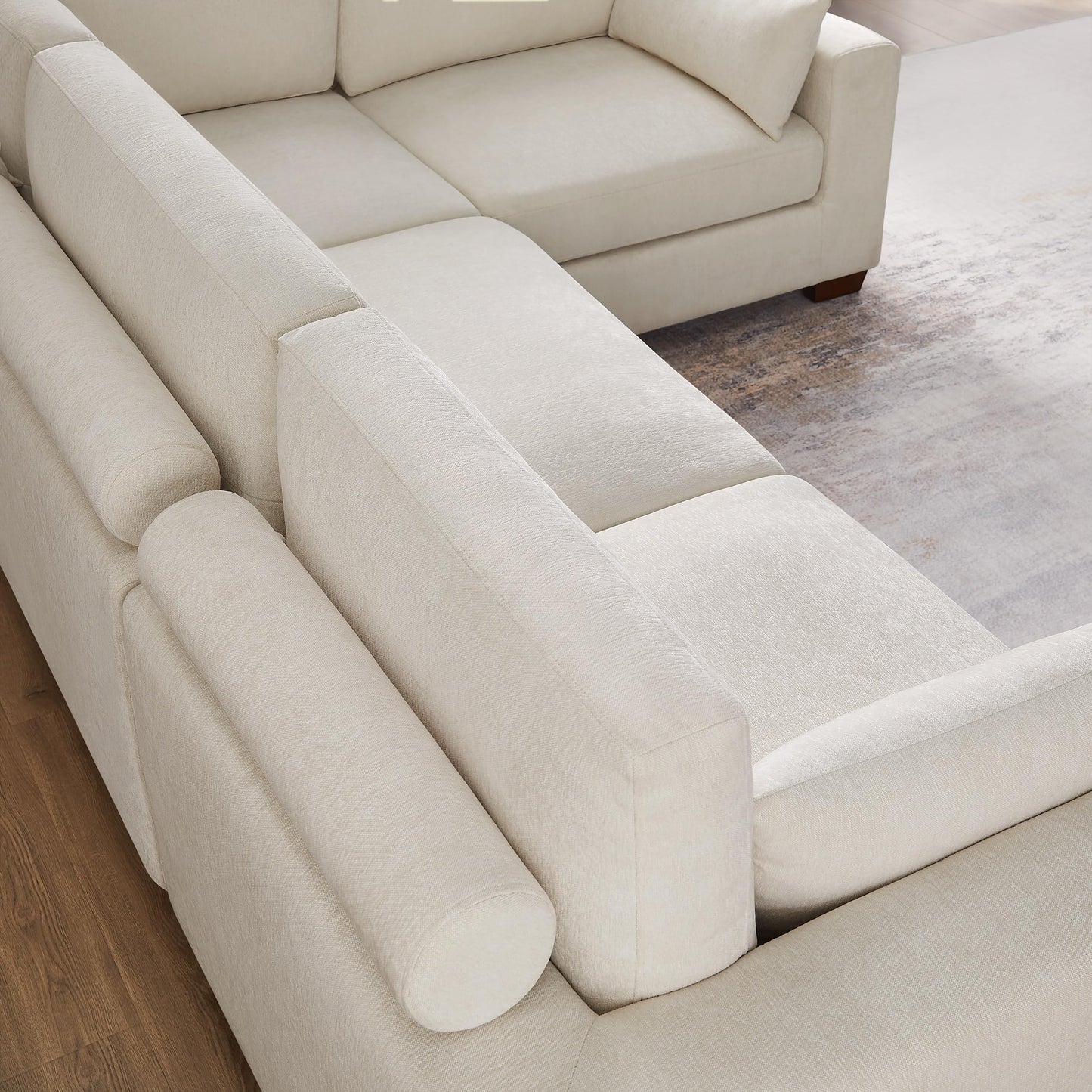 VANOMi Large Modular Sectional Sofa, Oversized Couch with Charging Station, Cloud Couch Deep Seat Sofa with Thick Cushion, Convertible Sectional Couches for Living Room Office Apartment