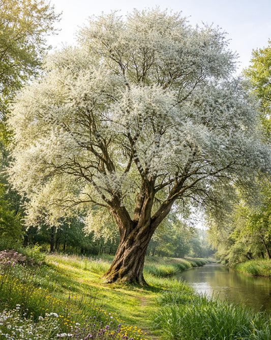 2 White Willow Trees - Rare and Unique Live Tree Plants - White Leaves - Fresh Cuttings to Grow