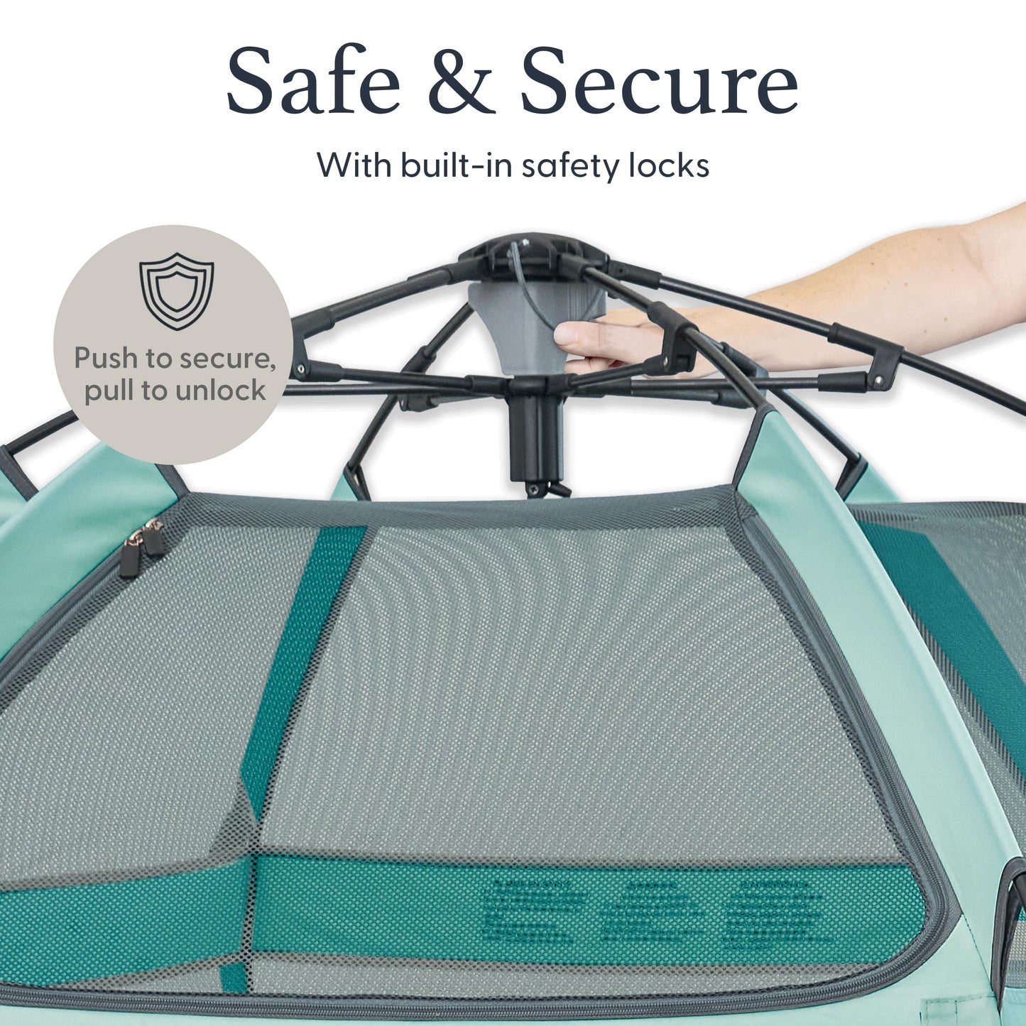 POP 'N GO PLAYPEN - Indoor & Outdoor Baby Playpen for Babies and Toddlers - Baby Beach Tent, Foldable, Portable W/Canopy, Travel Bag, & Mosquito Net - Pop Up Pack and Play Tent (Sweet Mint)