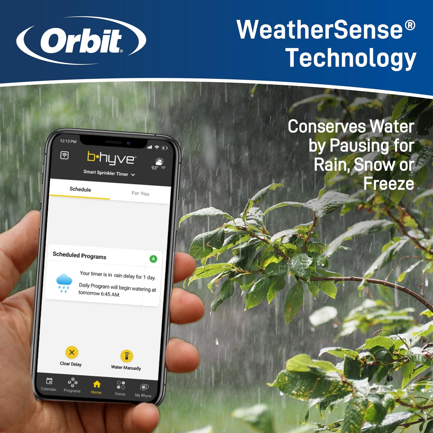 Orbit 57946 B-hyve 6-Zone Smart Indoor/Outdoor Sprinkler Controller