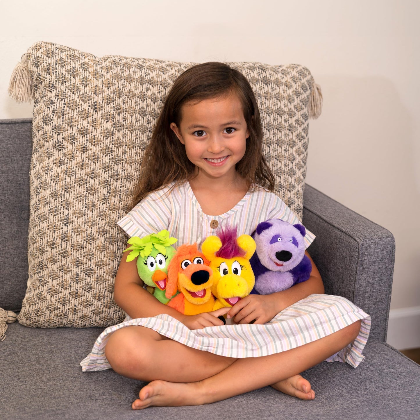 Jada Toys Donkey Hodie 8" Sound Plush Twin Pack - Hodie & Bob Dog - Squeeze for Phrases From Preschool Show - Ages 3+
