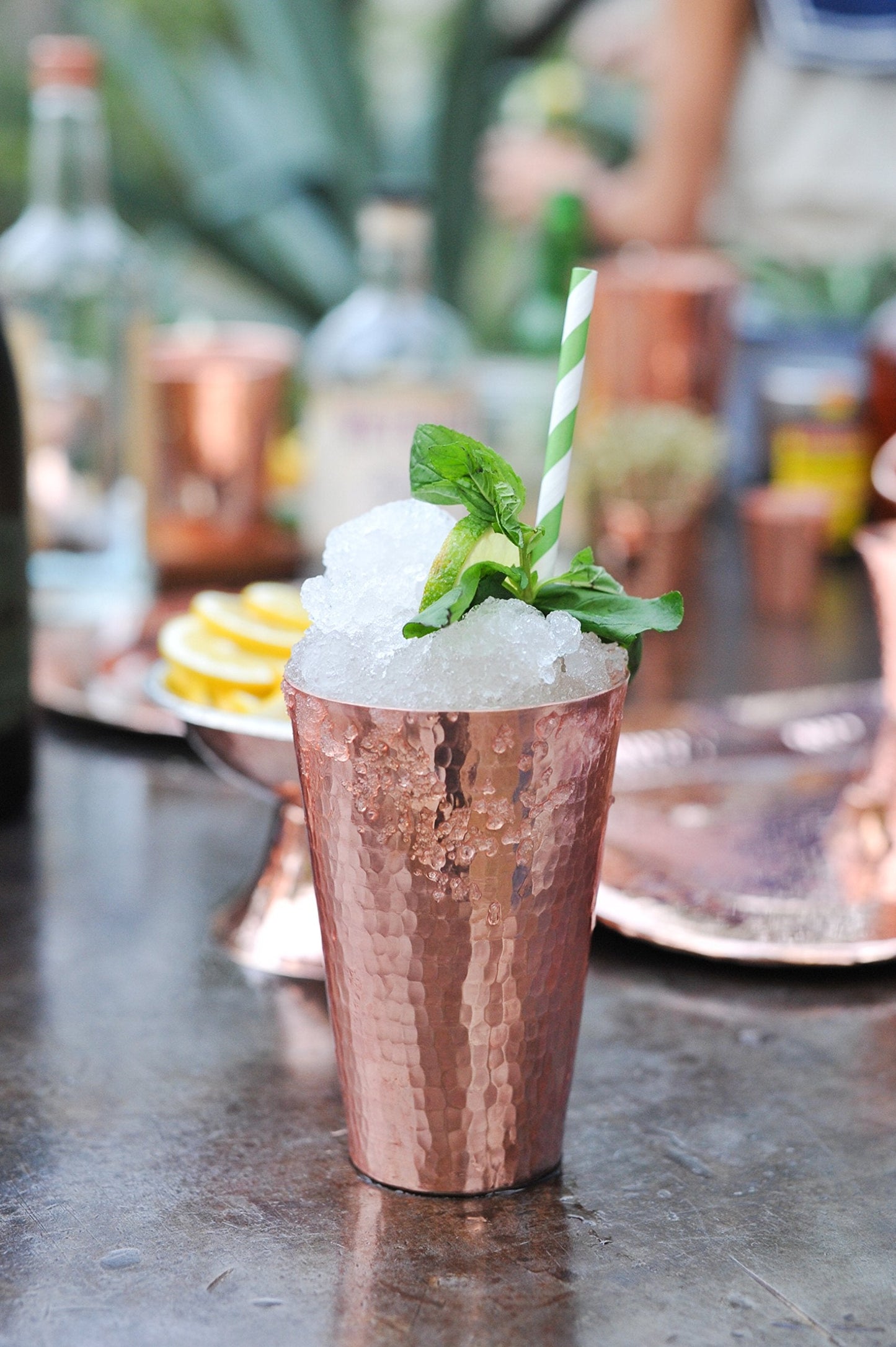 Sertodo Copper Boston Shaker Set | 16oz and 25oz Cups | 100% Pure Copper, Heavy Gauge, Hand Crafted | Professional Mixologist's Choice Cocktail Shaker