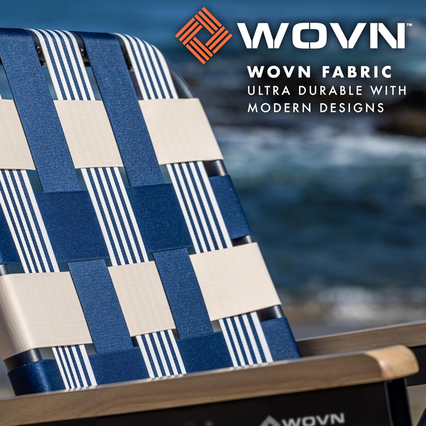 GoSports Outdoors WOVN Beach Backpack Chair - Premium Folding Camping Chair - 9 Styles Available - LIDO