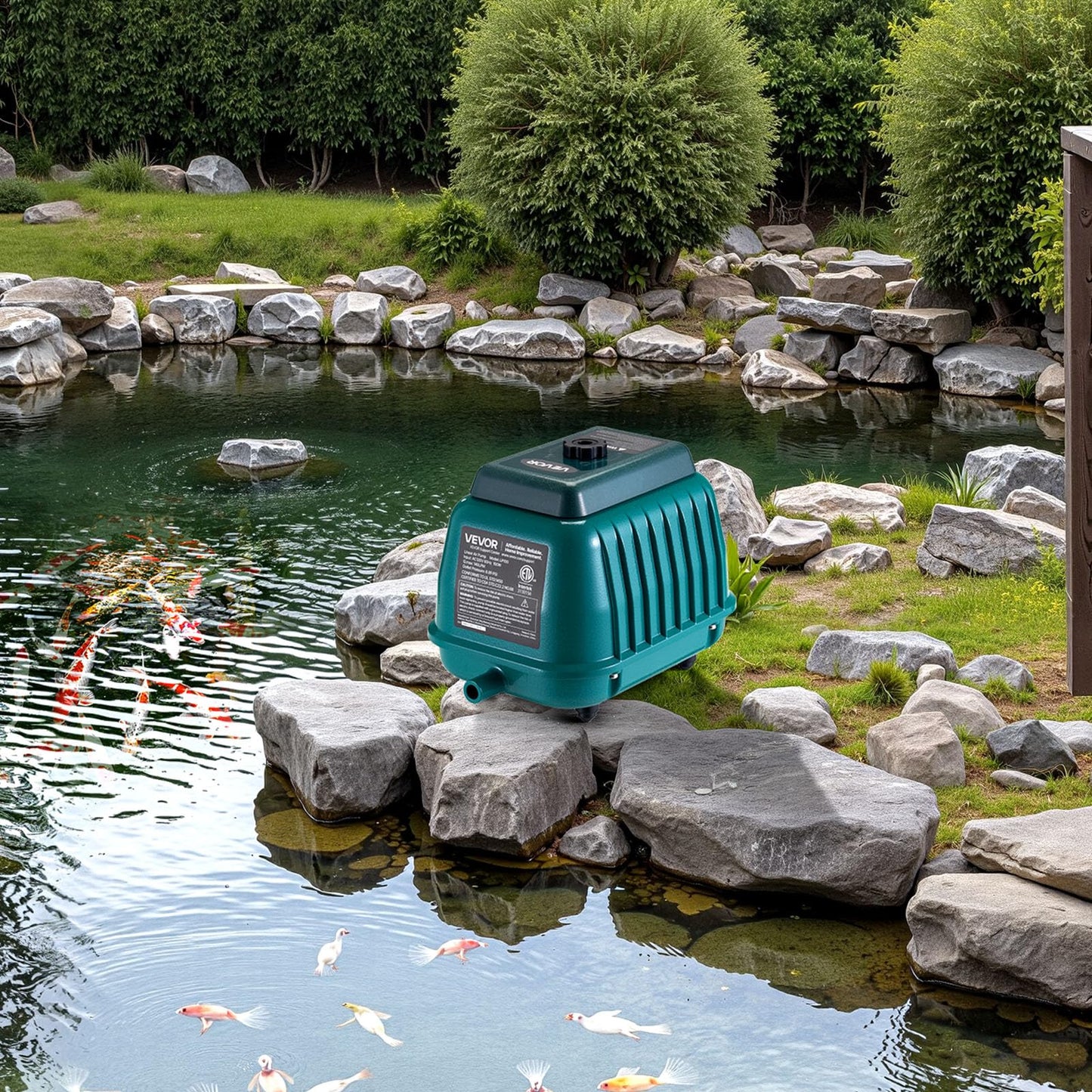 VEVOR Commercial Linear Air Pump 2219 GPH | High Output Aerator for Septic Tanks, Large Pond Aeration, Wastewater Treatment Systems | Up to 11ft Deep for Fish Farms, Hydroponics, Restaurants
