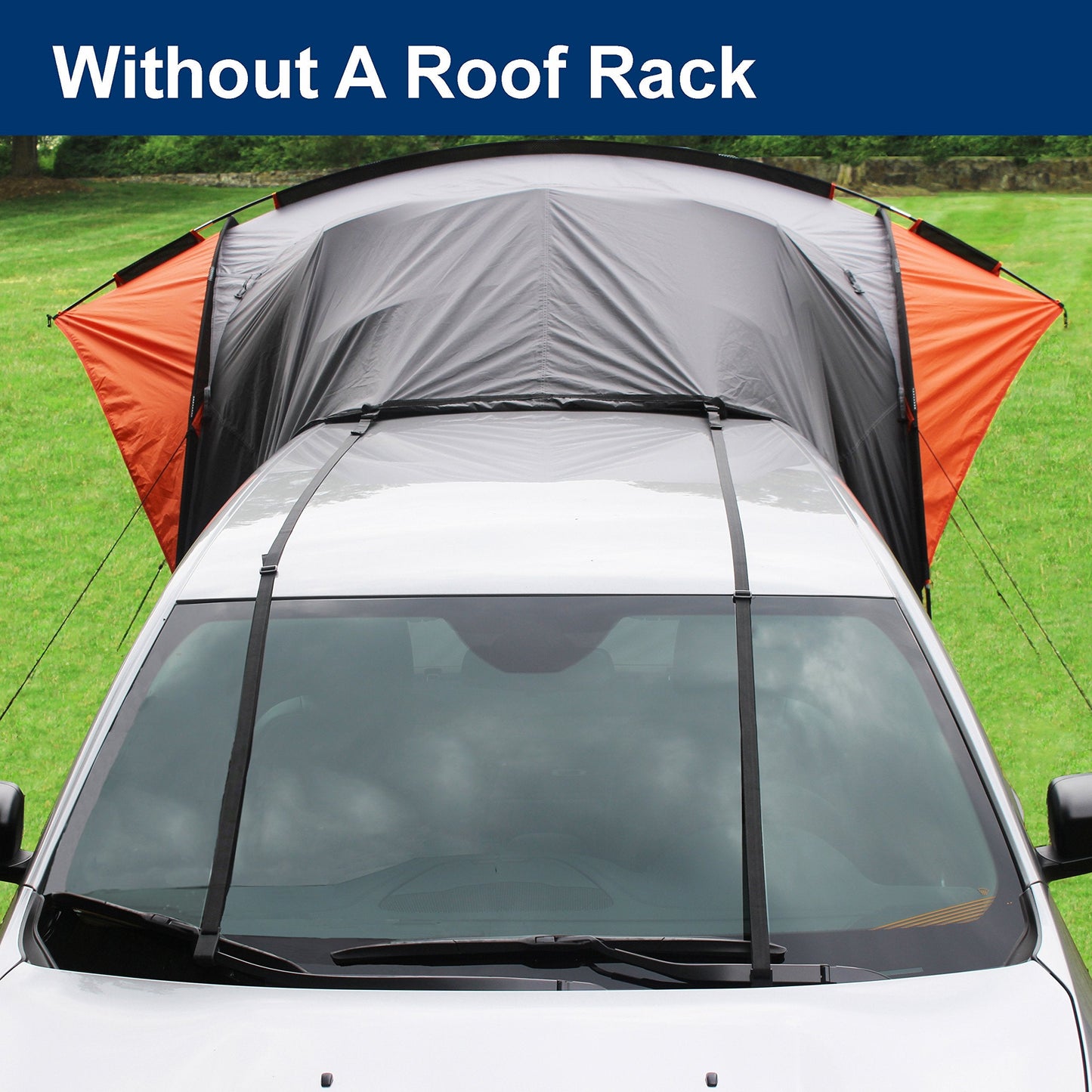 Rightline Gear 6-Person SUV Tent Attachment for Camping, 8 by 8 by 7.2 Feet, Water-Resistant, Zipper, Rainfly, 26"L x 10"W x 10"H, Orange