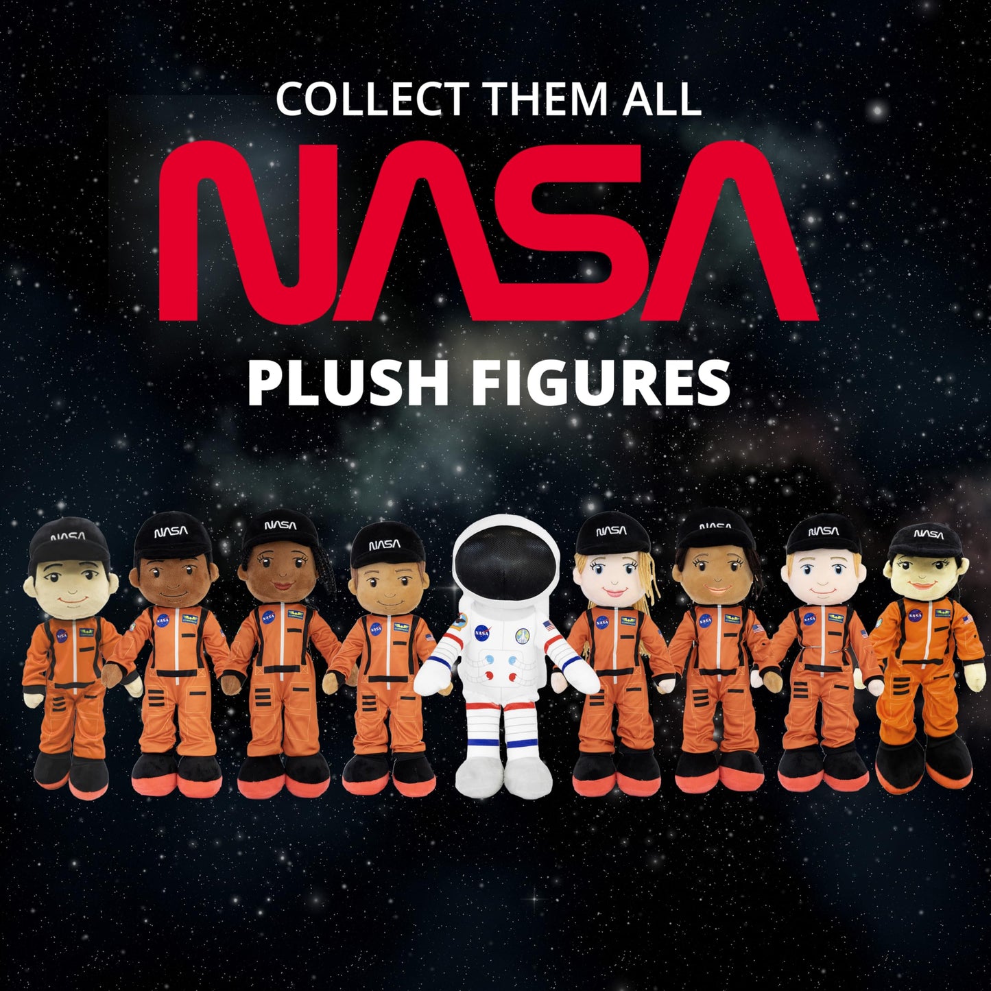 PLUSHIBLE NASA-Themed Astronaut Louie Plush Figure Toy – 14-Inch Space Explorer Rag Doll, Soft and Washable Stuffed Toy for Kids and Adults, Ideal Space-Themed Gift for All Ages