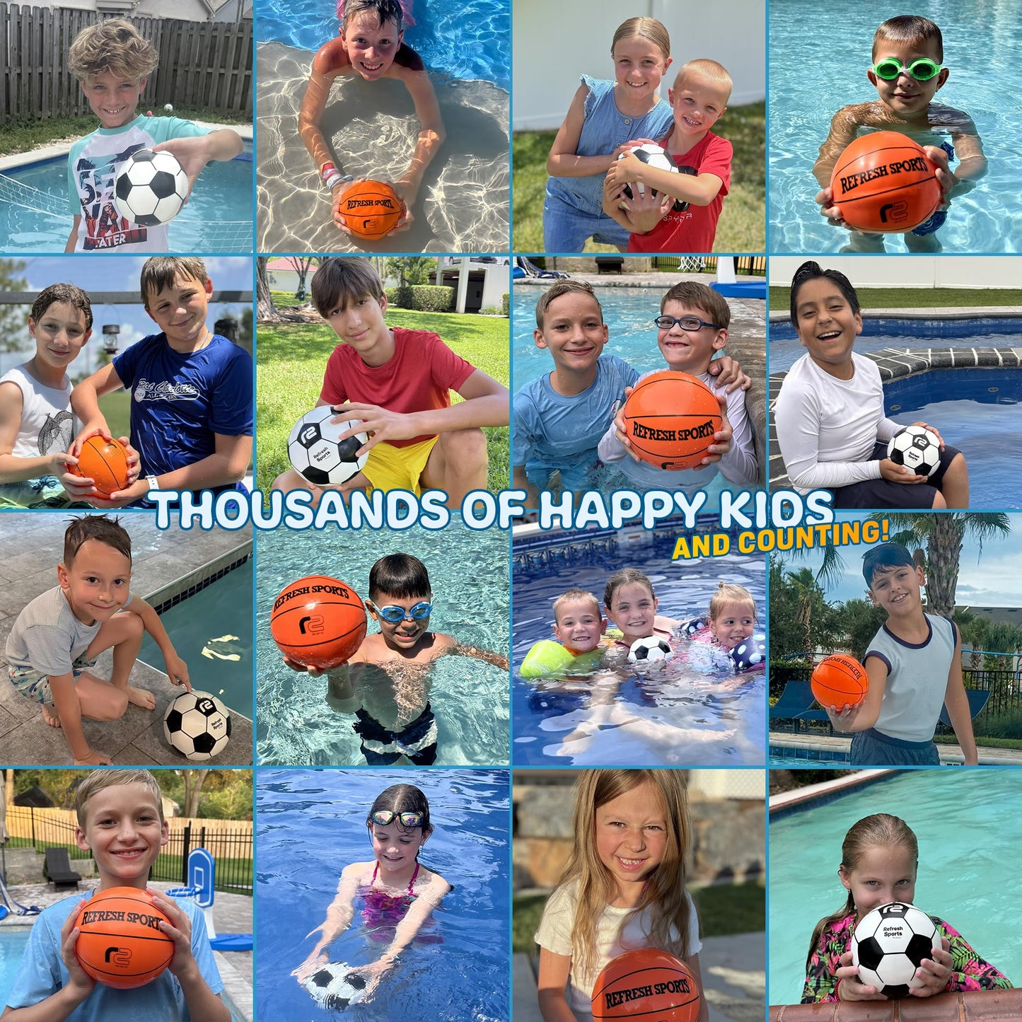 Aqua Dive Pool Ball Basketball – Water Pool Toys for Kids Ages 4-12 – Dribble, Pass & Shoot Underwater – Outdoor Beach Toy for Summer Fun – 6" Water Game for Boys & Girls Ages 5 6 7 8 9 10 11 12+