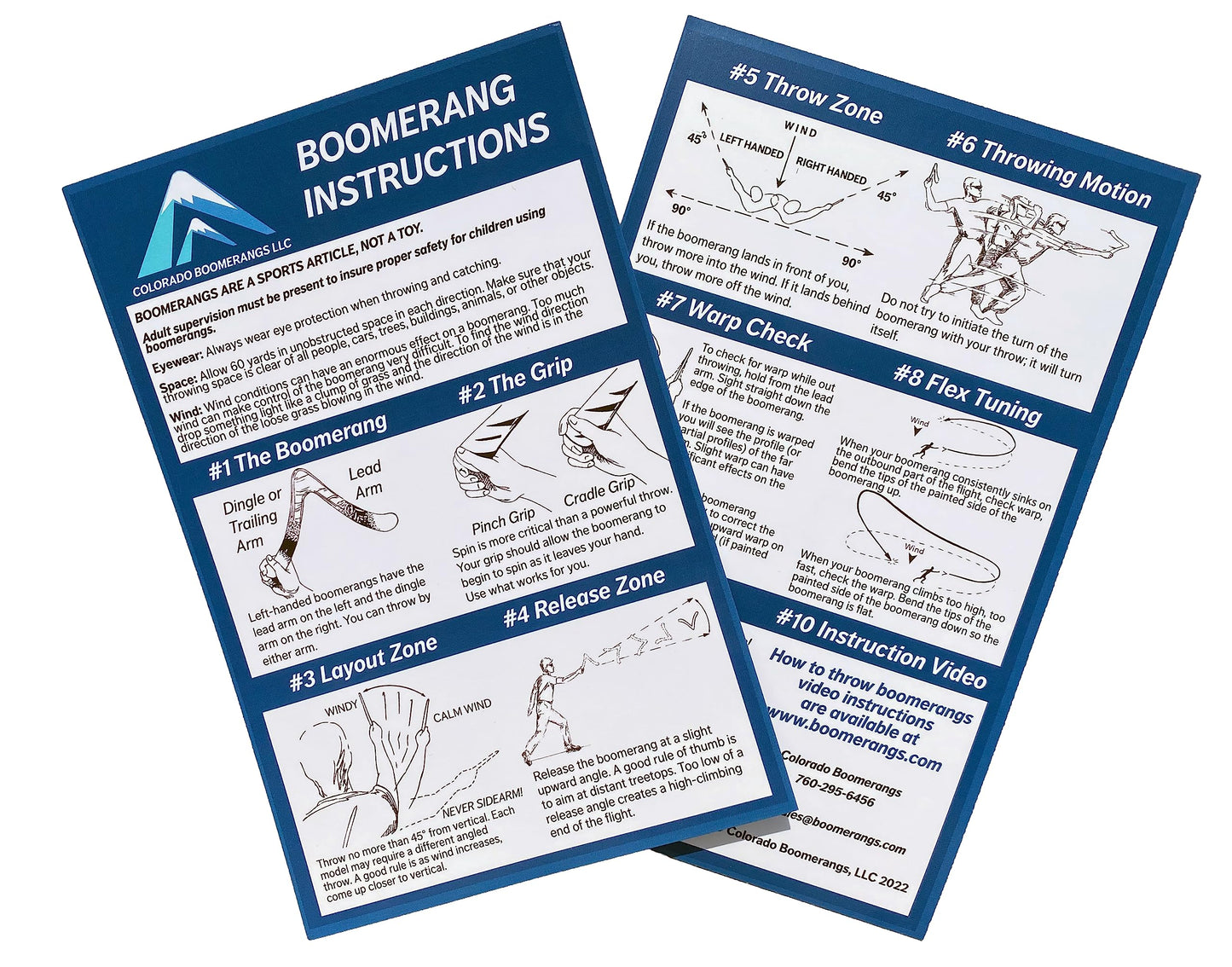 Glow in The Dark Lightning Boomerangs with Illustrated Instructions!