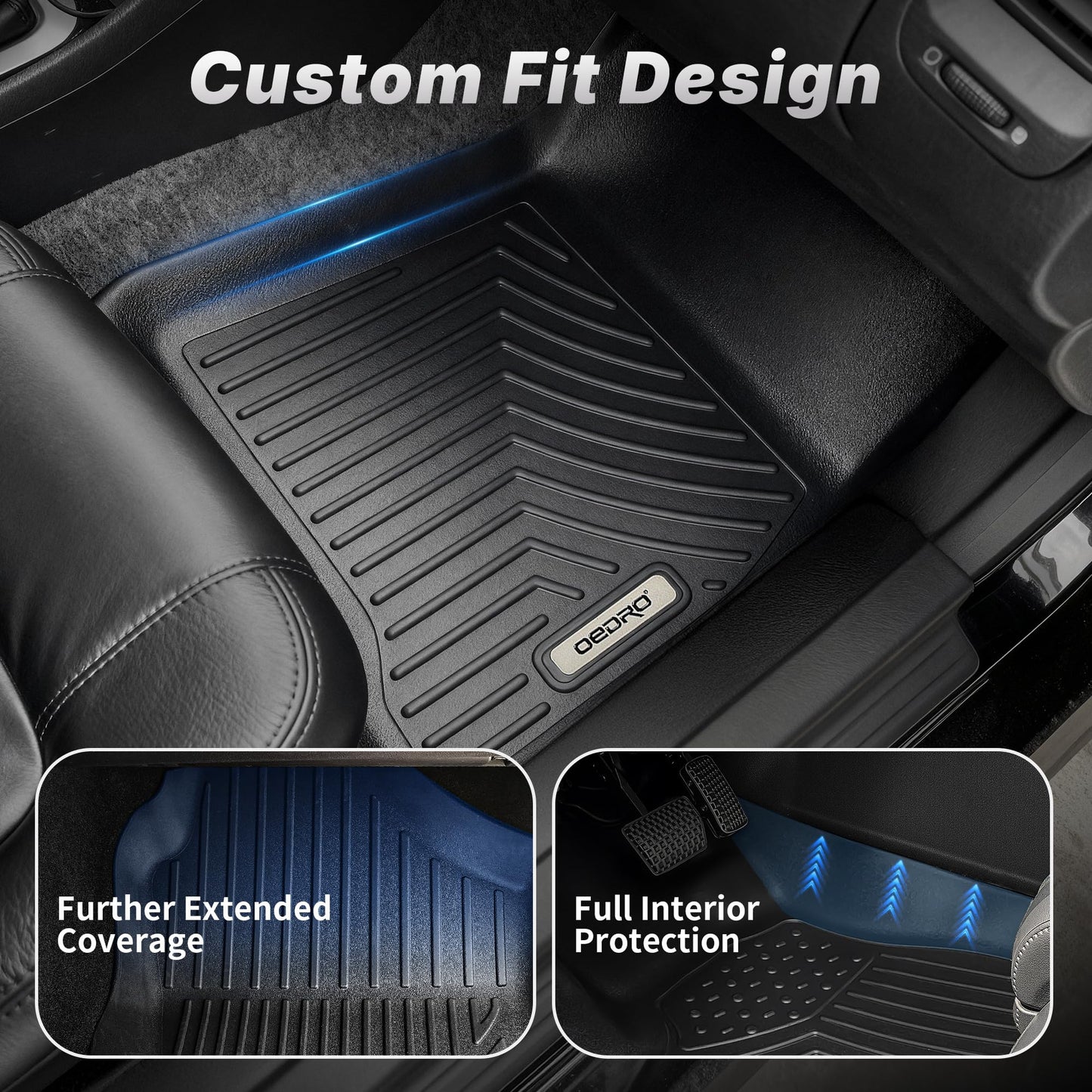 OEDRO Floor Mats Set Fits for 2026 2025-2021 Kia Sorento 6&7 Seats Gas Model(Not for Hybrid) Cargo Mat Back Seat Cover 2025 Sorento Automotive Accessories (Trunk Mat with Backrest Mat+Floor Mats)
