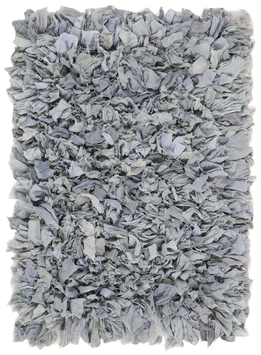 SAFAVIEH Rio Shag Collection Accent Rug - 3' x 5', Light Grey, Handmade Decorative, 3.5-inch Thick Ideal for High Traffic Areas in Entryway, Living Room, Bedroom (SG951J)