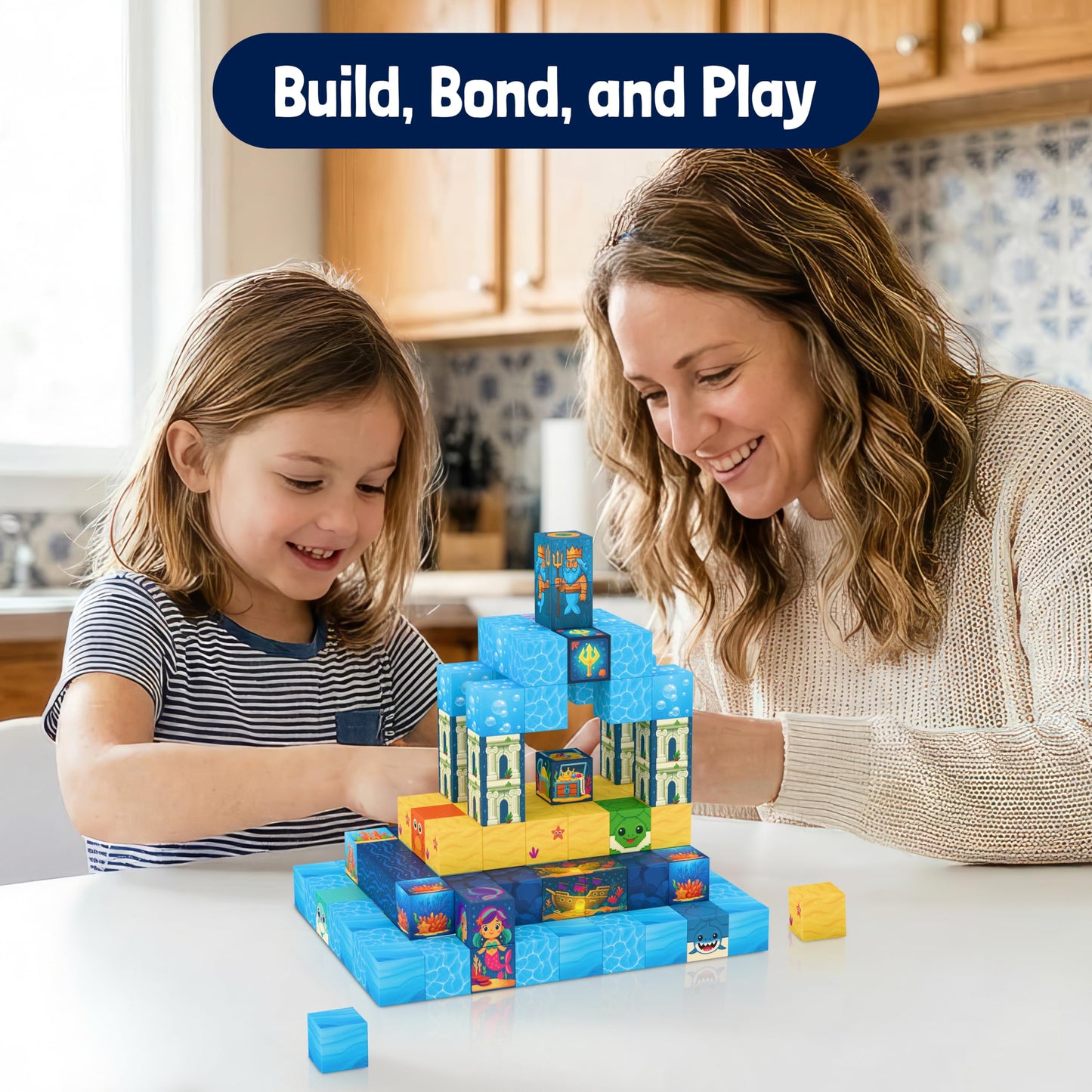 Zuvvo 120 PCS Light Up Magnetic Building Blocks for Kids – 1 Inch Magnet Cubes for Kids 3 4 5 6 7 8+, STEM Montessori Educational Toys, Sensory Learning Construction Toy Gift for Boys and Girls