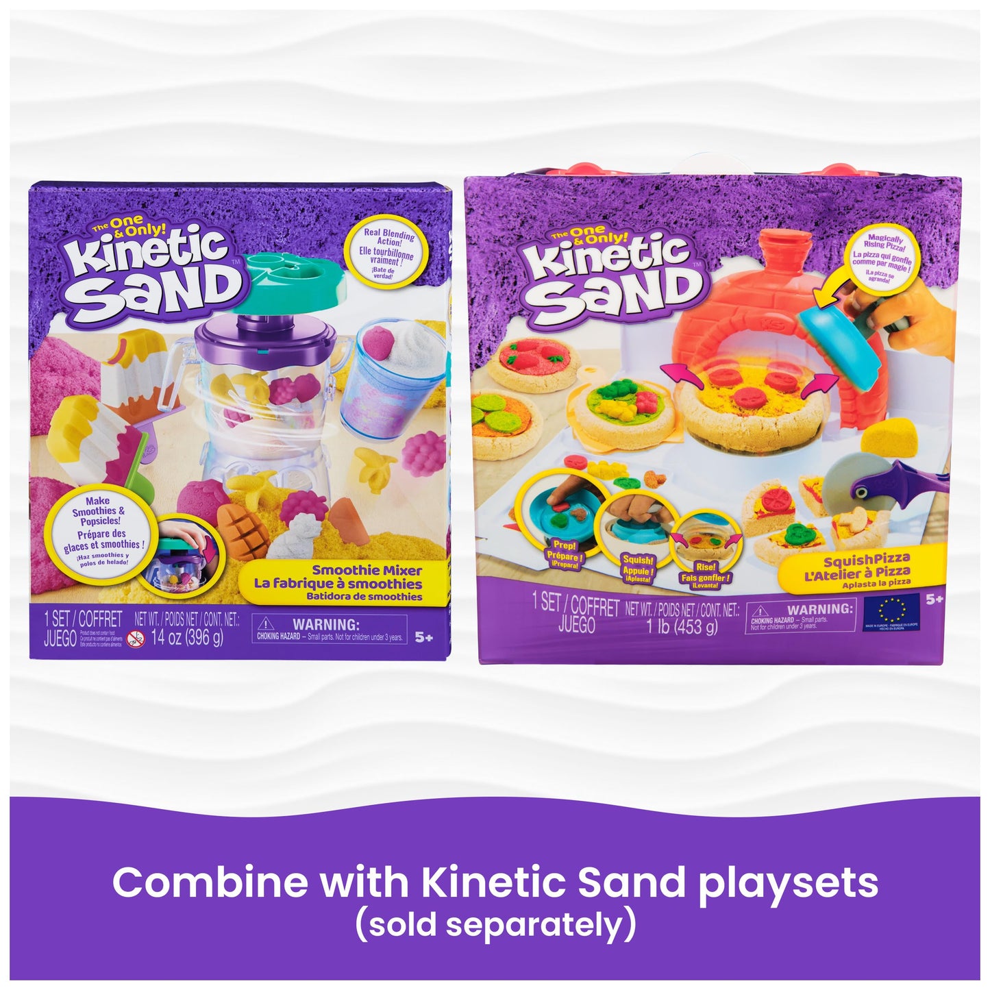 Kinetic Sand, Stamp N' Roll Crayon Multi-Pack with 12 oz Purple, Green, Blue & Red Play Sand, Toddler Toys, Arts and Crafts Kids Toys for Girls & Boys Ages 3 and up