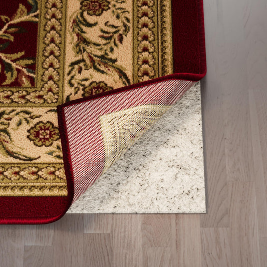 Ottomanson Non Slip Rug Pad Grip 3x23 1/8 Thick, Protection for Any Flooring Surface, Keep Your Runner Rug and Area Rugs in Place, 2'7" x 23', Beige