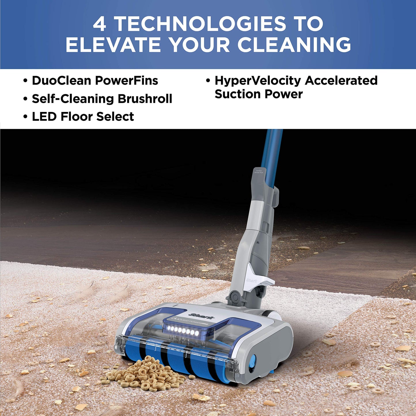 Shark | Corded Stick Vacuum Cleaner | Vertex Ultralight | Removable Handheld Vacuum | Pet Hair Vacuum for Carpet and Hard Floor | Powerful Suction | No Hair Wrap | 3 Attachments Included | HZ2002