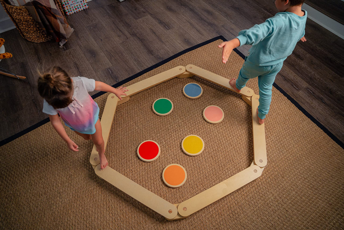 Avenlur Majesty Balance Beam for Kids - Toddler Stepping Stones and Connectors - Waldorf and Montessori Balance Board for Kids Ages 2 to 8 Years Old - Gymnastic Baby Obstacle Course