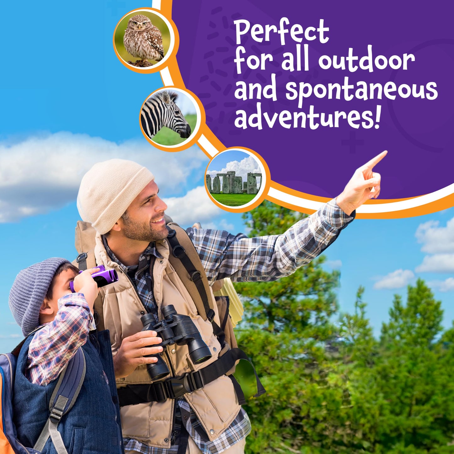 Think Peak Green Binoculars Science Toy for Kids Ages 3-12 Years - Real Compact Outdoor Adventure & STEM Educational Nature Hiking Explorer for Bird Watching, Camping Children’s Birthday Gift