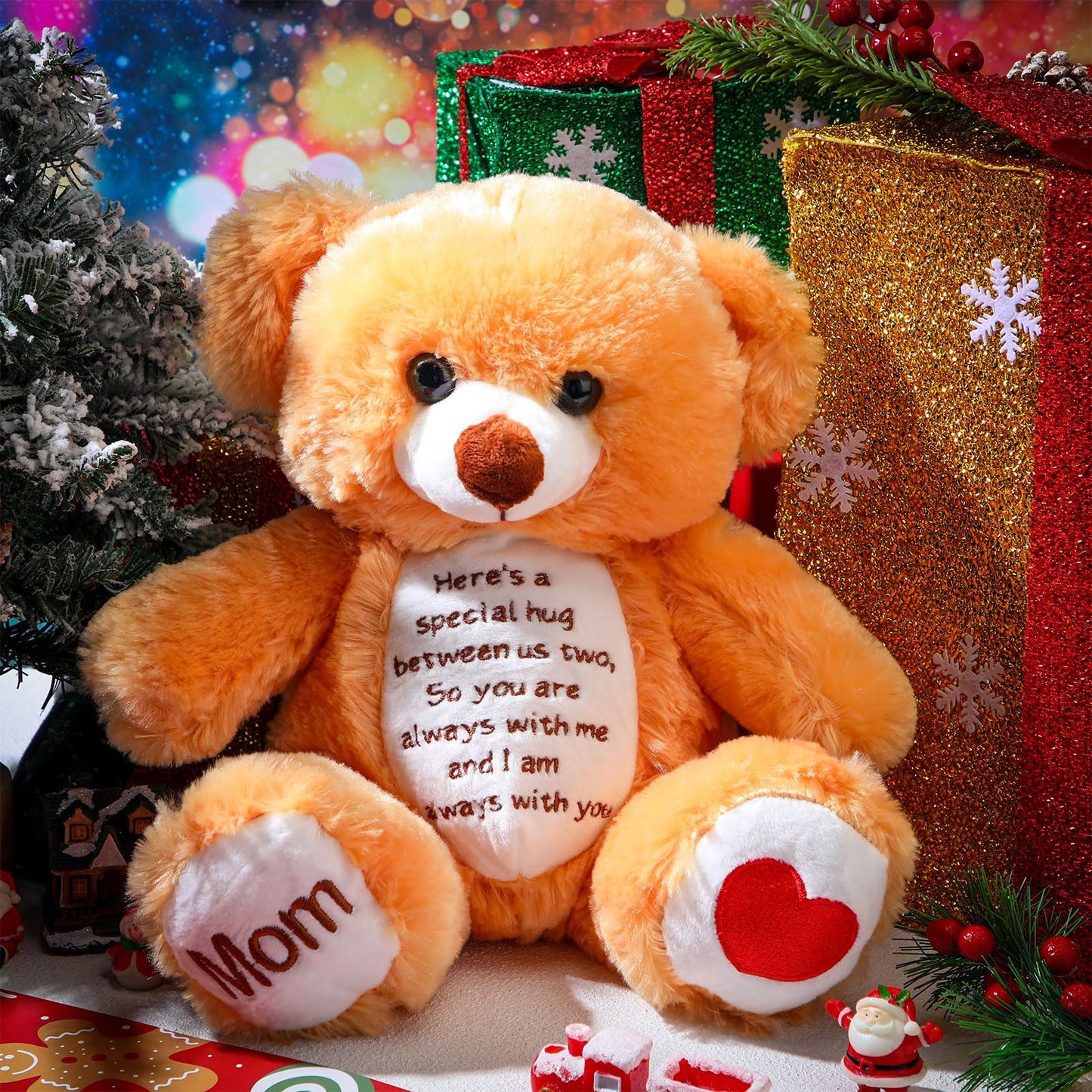 Liliful Sympathy Bears for Boys and Girls Loss of Mom, Memorial Stuffed Animal for Loss of Mom Boys and Girls Sympathy Gift for Grieving Bear Plush Toy for Condolences Memorial Loss of Loved