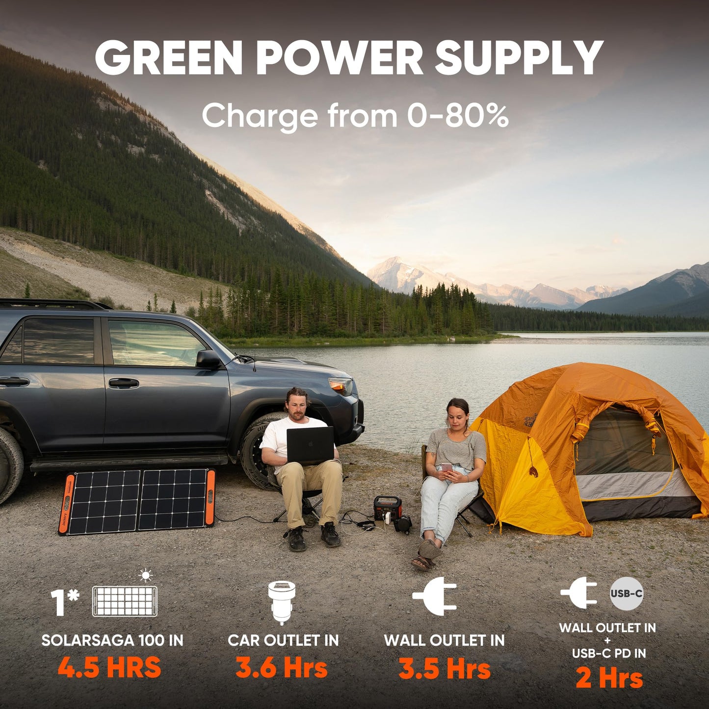 Jackery Solar Generator 300, 293Wh Power Station with 40W Solar Panel, 300W Pure Sine Wave AC Outlet for RV Outdoors Camping Travel Blackout