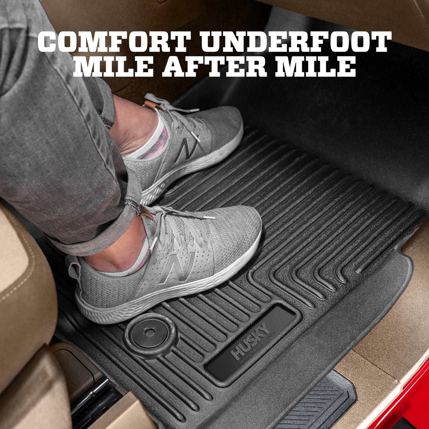 Husky Liners Weatherbeater Floor Mats | Fits 2010-2019 Ford Taurus | Front & 2nd Row, 3-pc Black - 98701