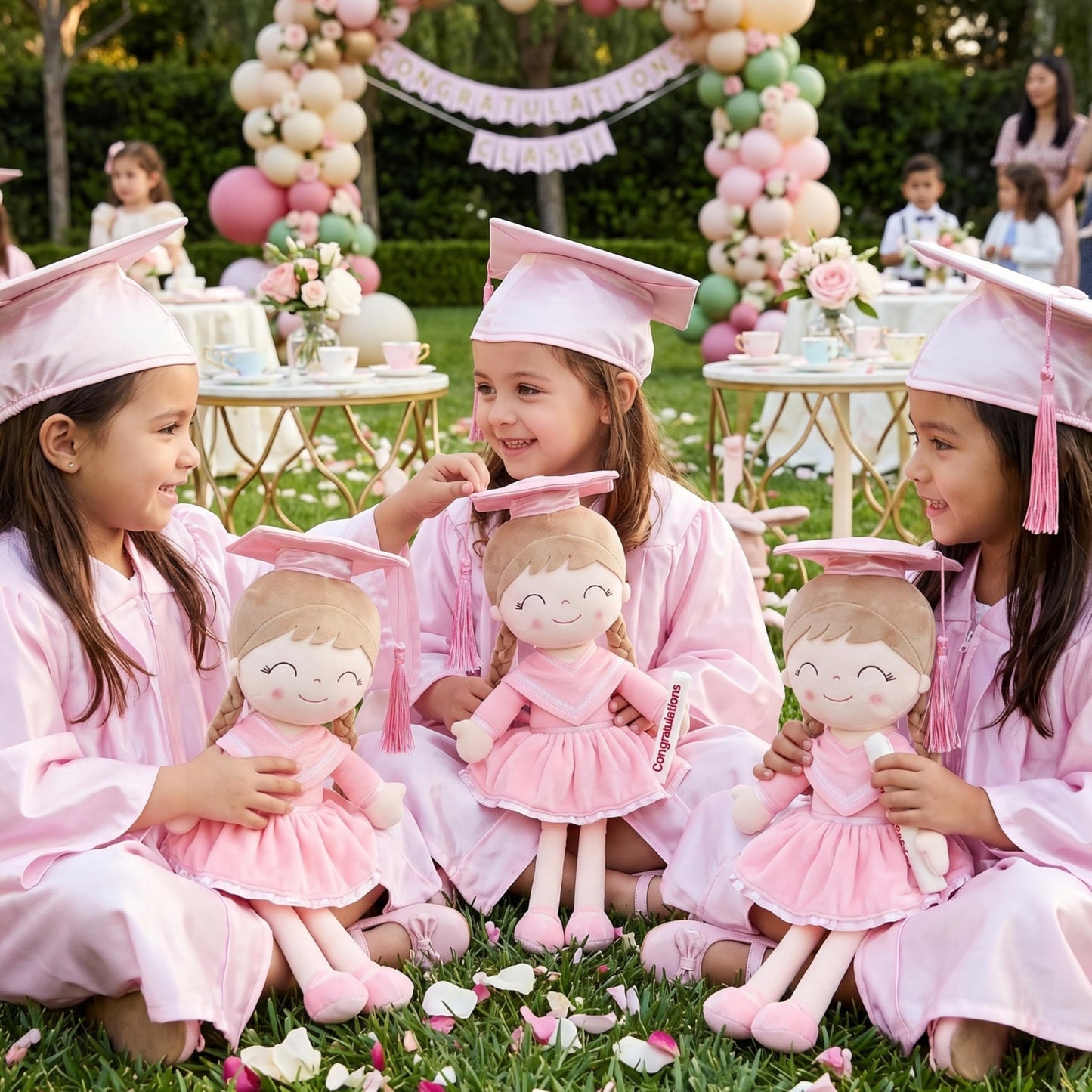 Gloveleya 16" Graduation Girl Doll - Pink Plush Toy with Cap & Gown - Preschool Kindergarten Graduation Gifts for Girls, Class of 2026 Milestone Keepsake