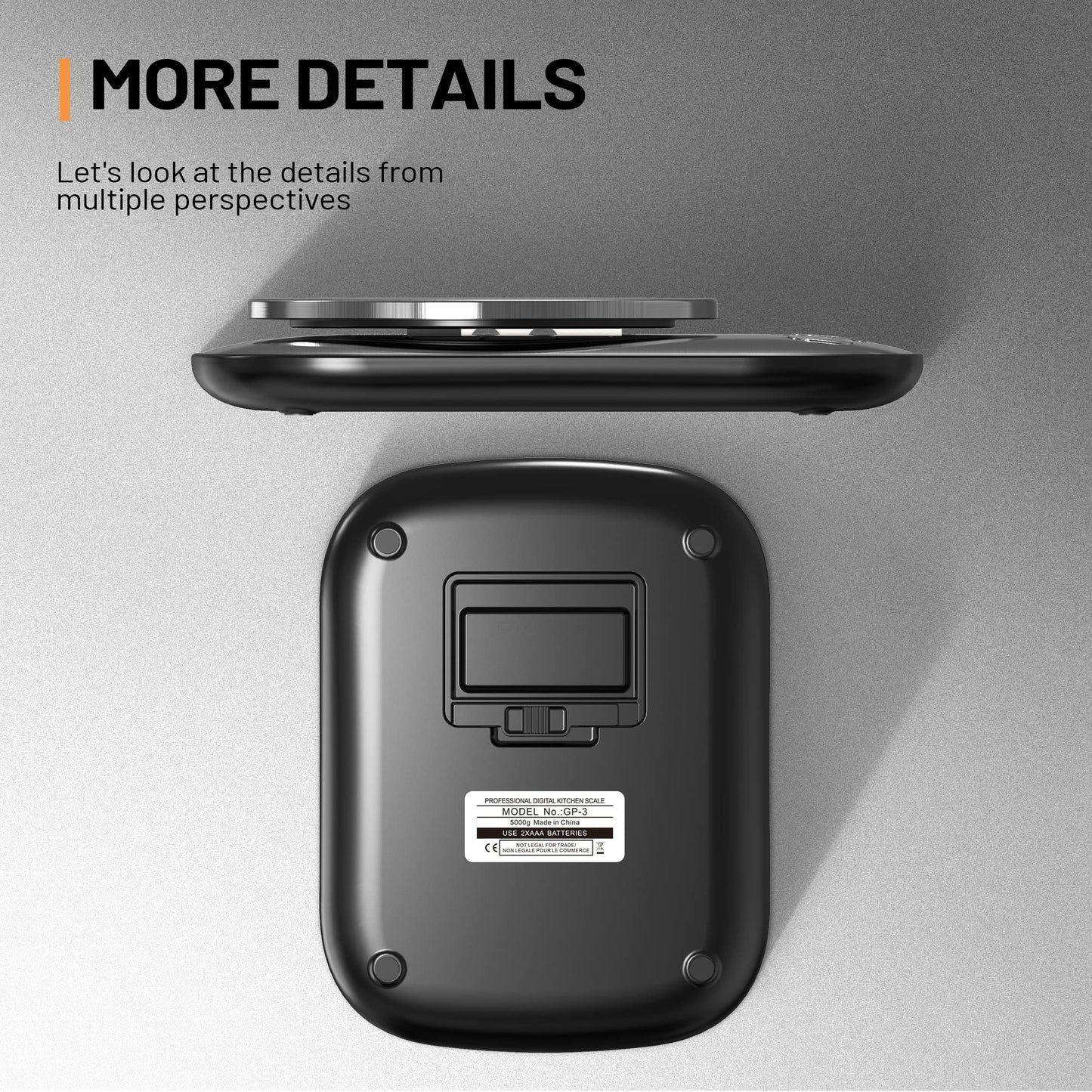 GRAM PRES Food Kitchen Scale Digital Weight Grams and Oz with IPX6 Waterproof，Professional Stainless Steel Digital Kitchen Food Scale 11lb/0.01oz with Bowl for Weight Loss Dieting Baking Cooking