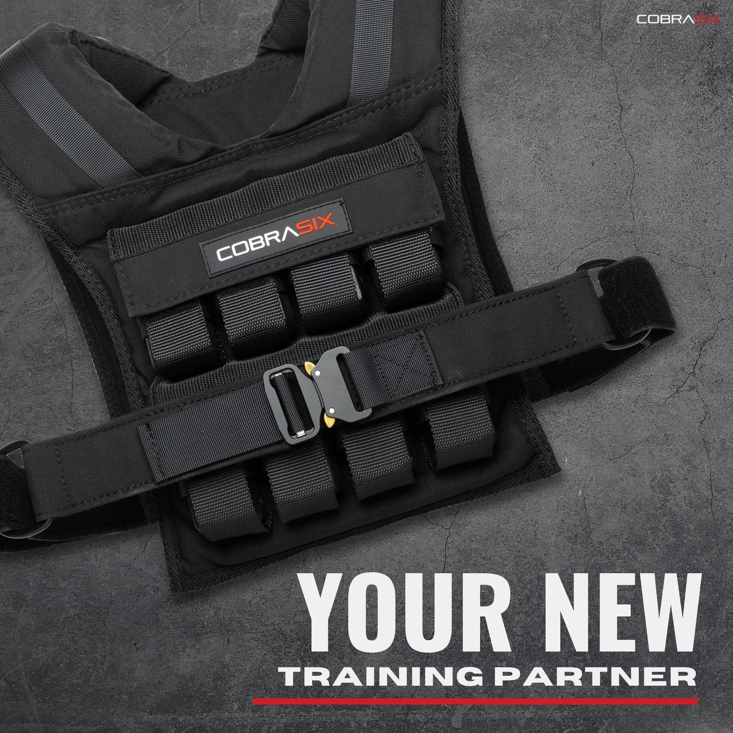 CobraSix 35lb Weighted Vest for Men | Adjustable Strength Training Weight Vest with Removable Iron Weights | Heavy-Duty Weighted Vest for Running, Rucking, Walking, CrossFit & Calisthenics