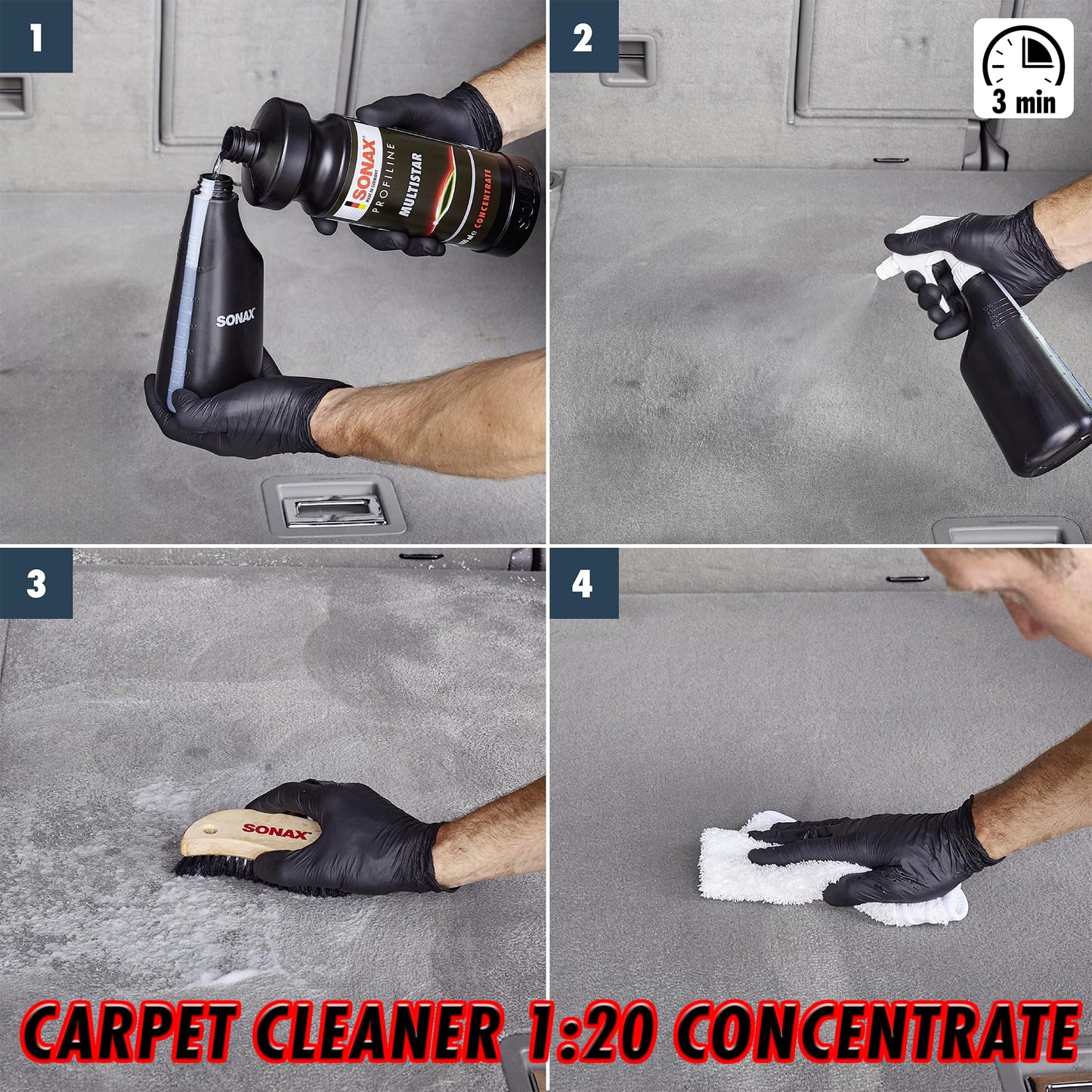 SONAX Multi Star All Purpose Cleaner | Powerful Concentrate for Interior & Exterior Cleaning | Safe on Carpet, Upholstery & Wheel Wells | Removes Grease, Grime & Stains | Pro-Strength | 627600 | 10L