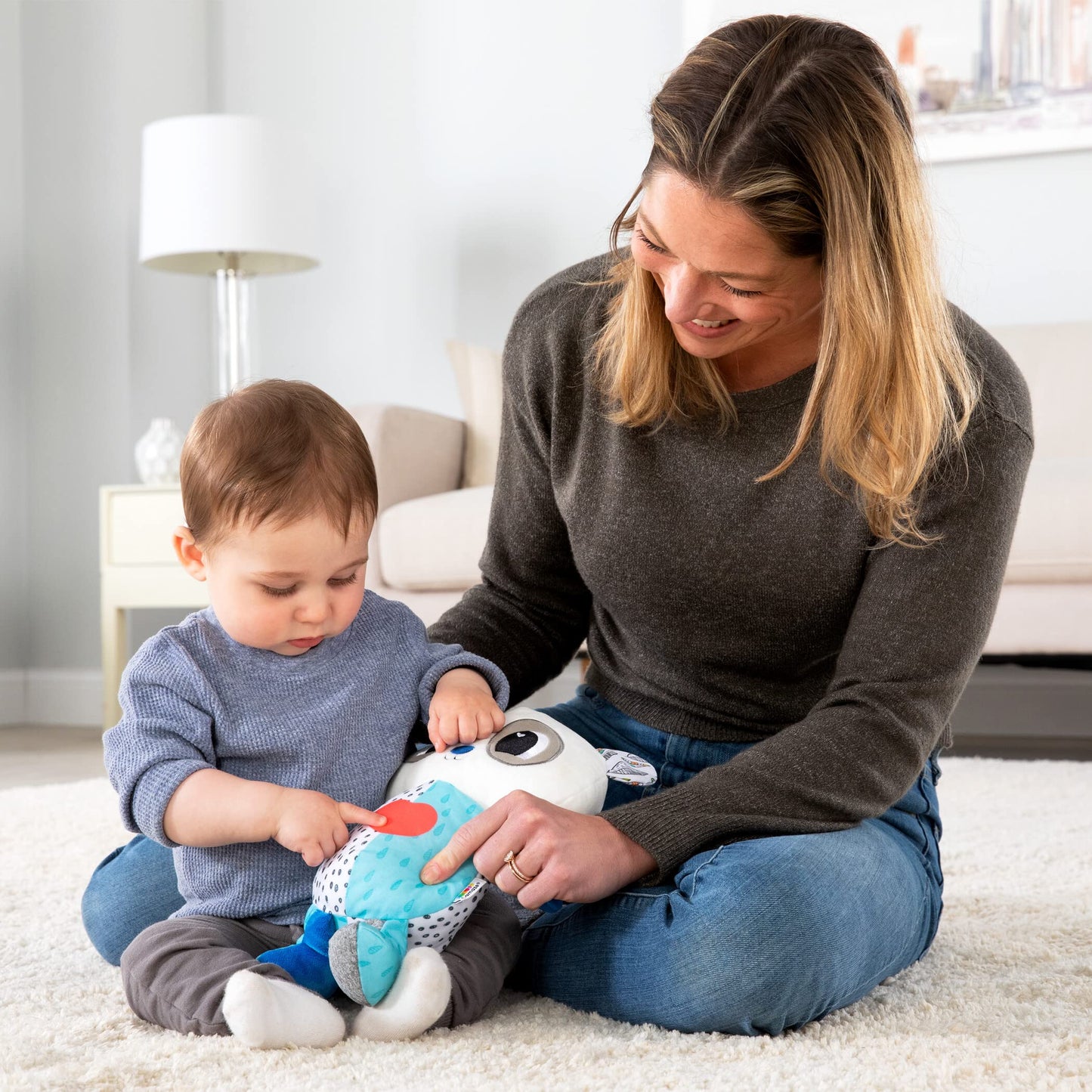 Lamaze Soothing Heart Panda Plush Lullaby Stuffed Animal - Vibrating Baby Soother Includes Calming Glowing Heartbeat and 3 Lullabies - Baby Light Up Toys and Musical Toys - Ages 9 Months and Up