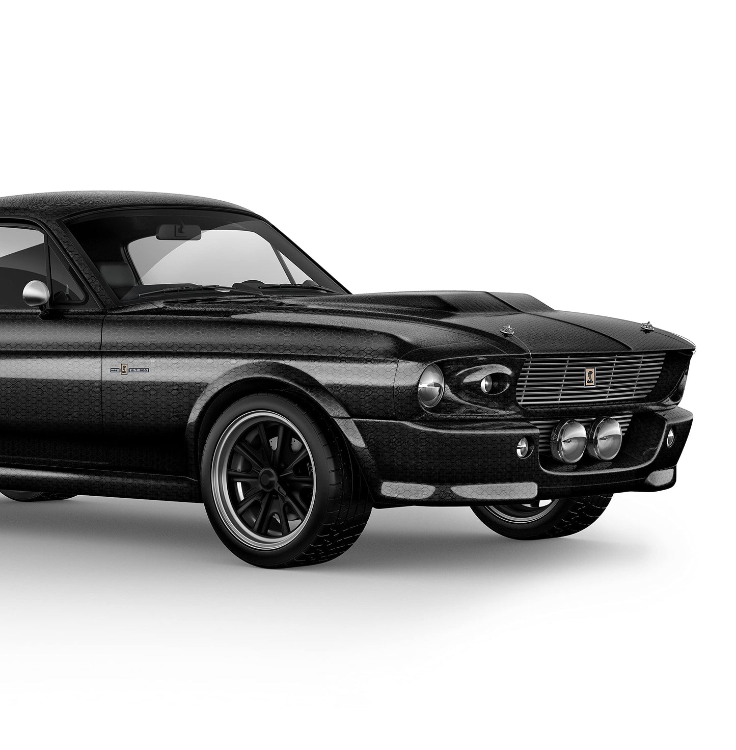 V2 Hex Carbon Black Vinyl Car Wrap (100ft x 5ft)