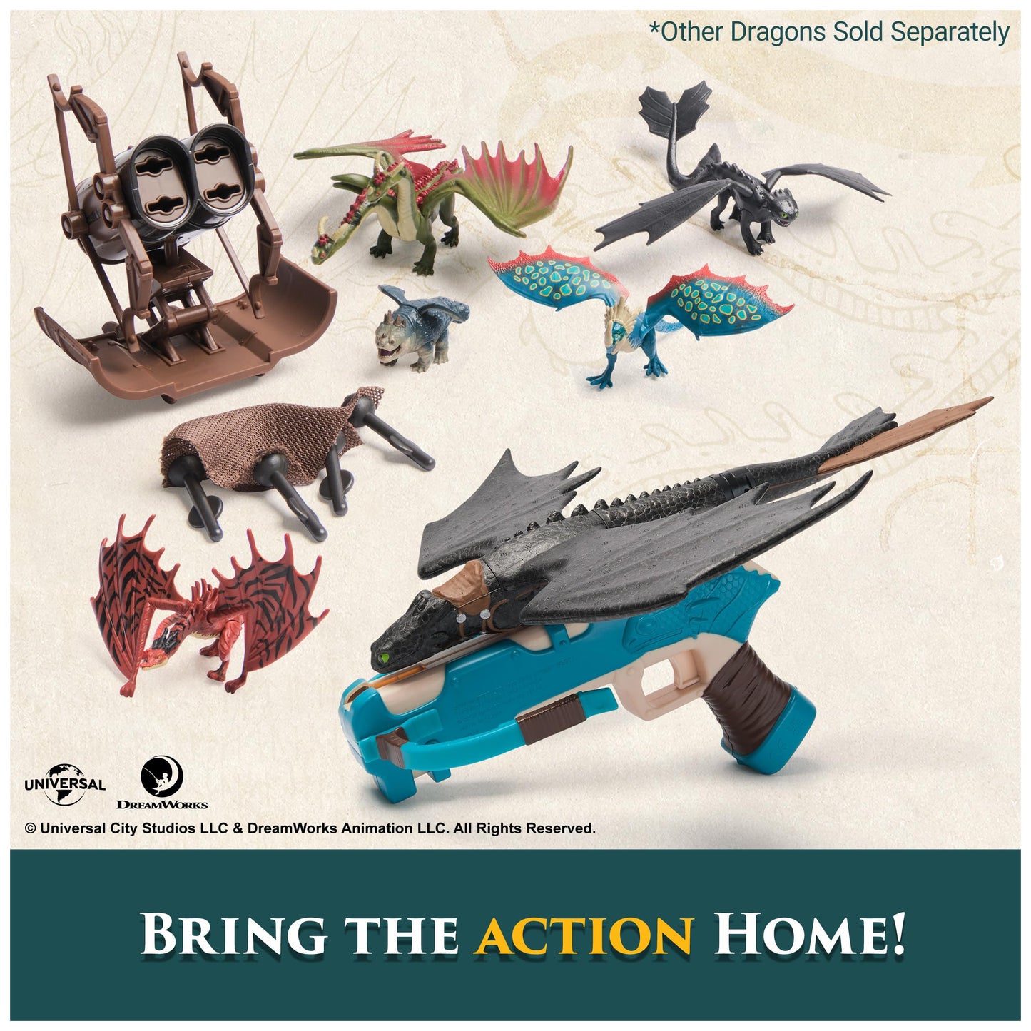 DreamWorks Dragons. How to Train Your Dragon, Crossbow Launch Toothless, Flying Stunt Glider, Kids Toys for Boys & Girls Ages 4 and up (Amazon Exclusive)
