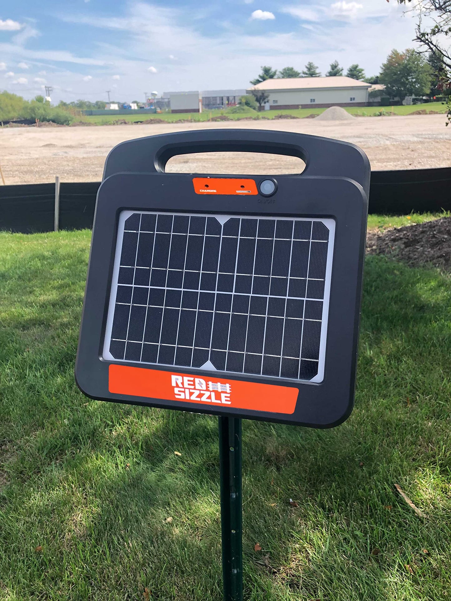 Electric Fence Charger | Solar Red Sizzle 9S | Solar Powered Electric Fence Energizer | 1.35 Joule | Powerful Charger for Electric Fence