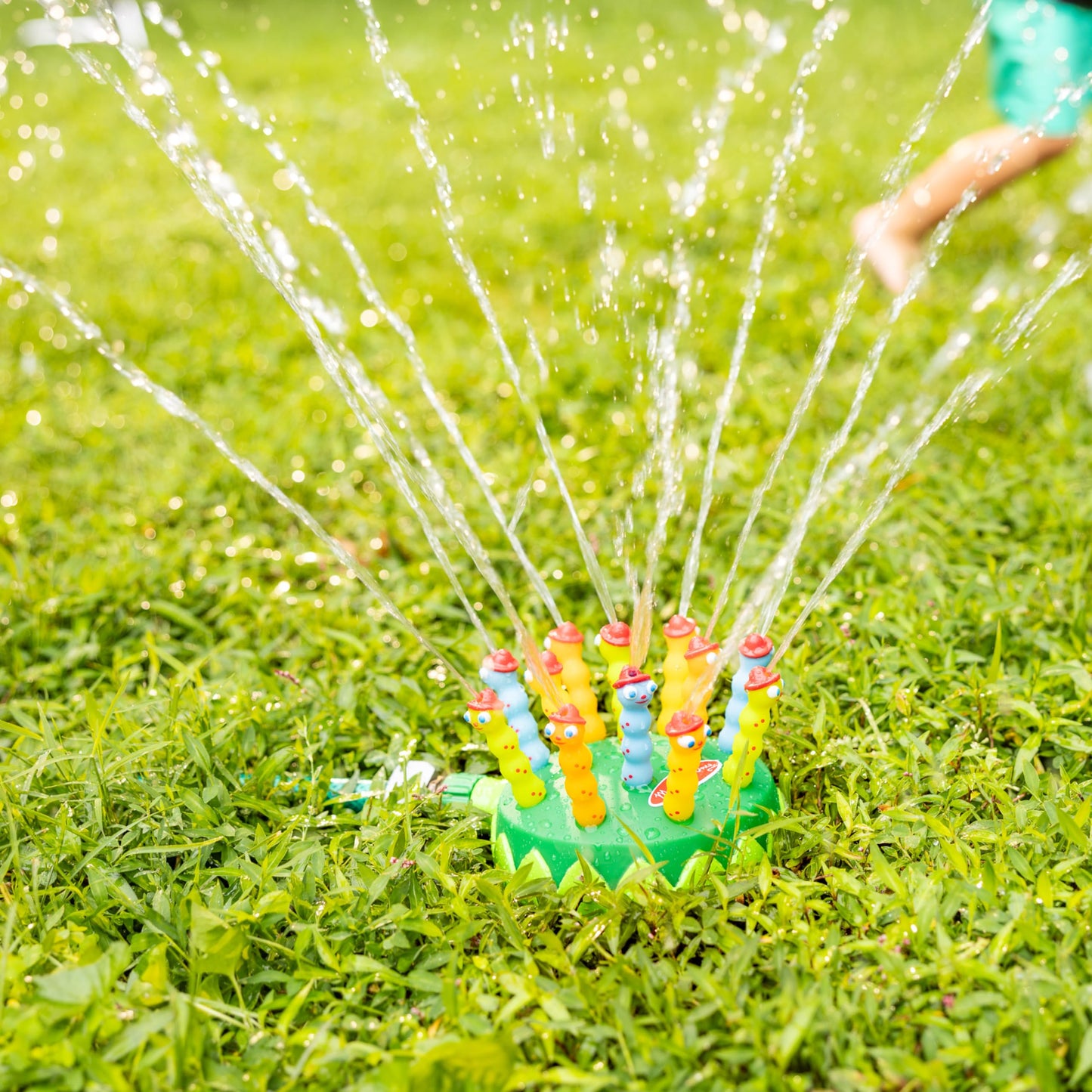 Melissa & Doug Splash Patrol Sprinkler Outdoor Water Toy for Kids - Water Sprinkler for Kids and Sensory Play, Connects to Standard Garden Hose, Ages 3+