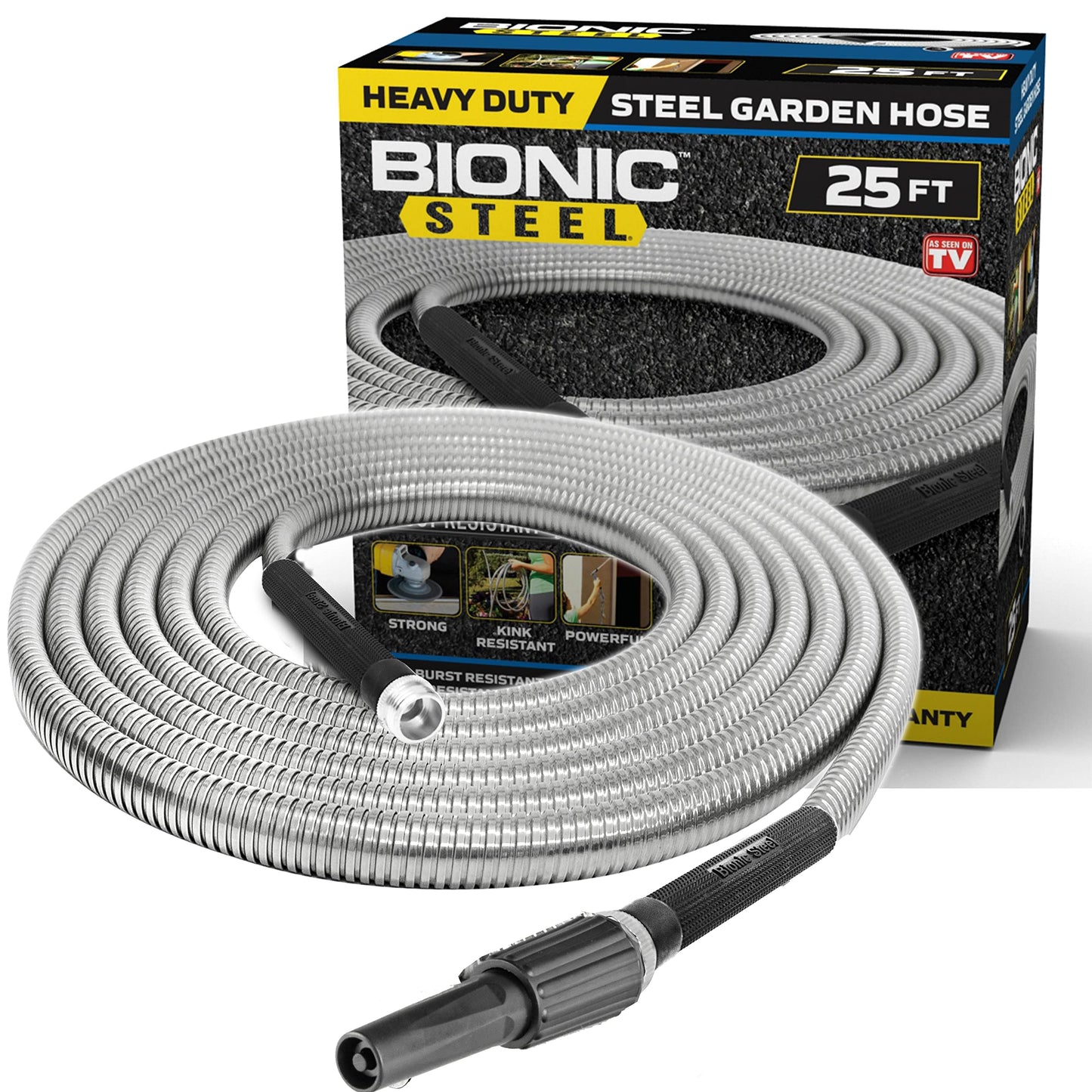 CRAFTSMAN 1700-PSI Electric Pressure Washer Bundle with Bionic Steel 25 FT Garden Hose with Nozzle