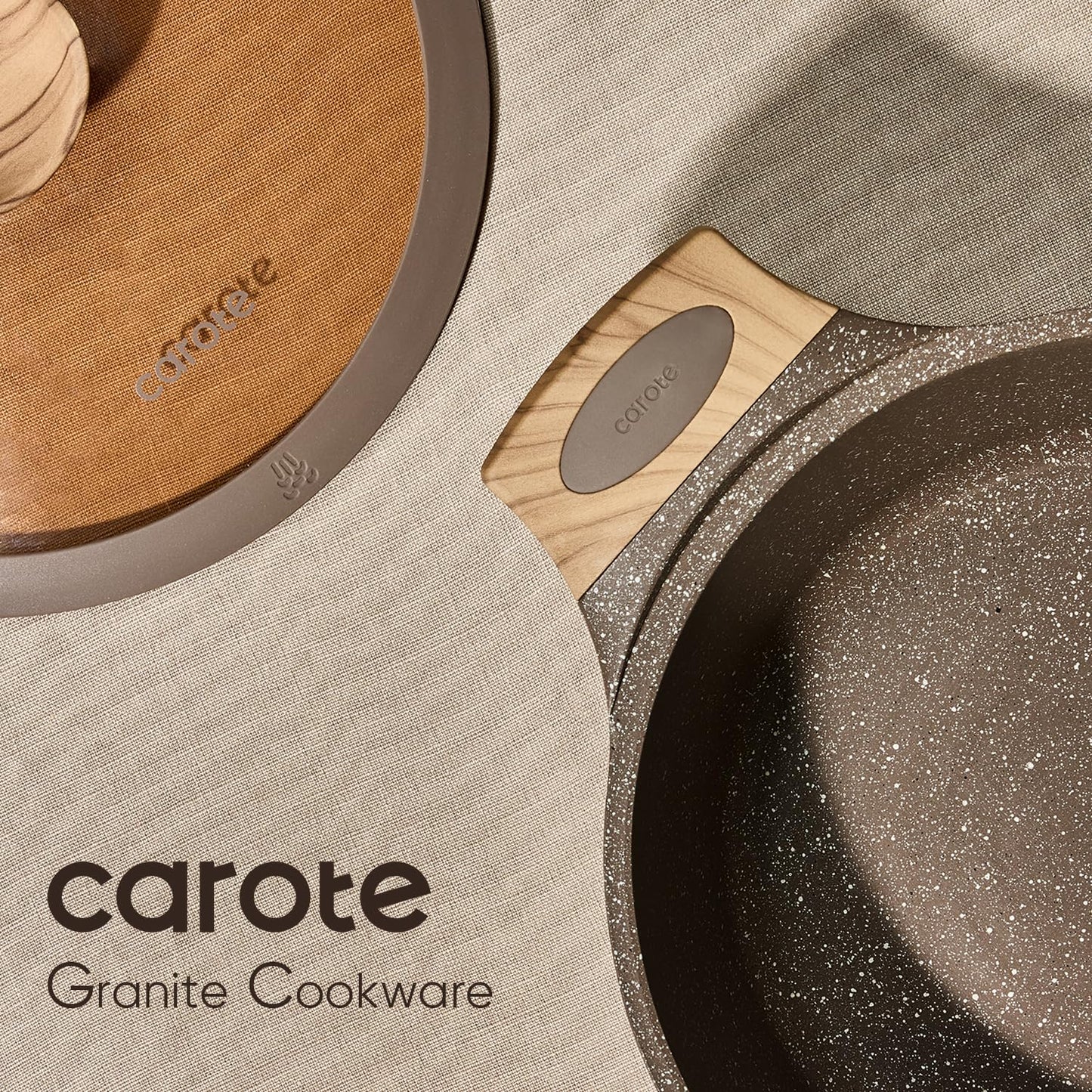 CAROTE 26PCS Pots and Pans Set Non Stick, Cookware Set Pots and Pans Induction Cook Ware, Nonstick Kitchen Cooking, PFOA Free