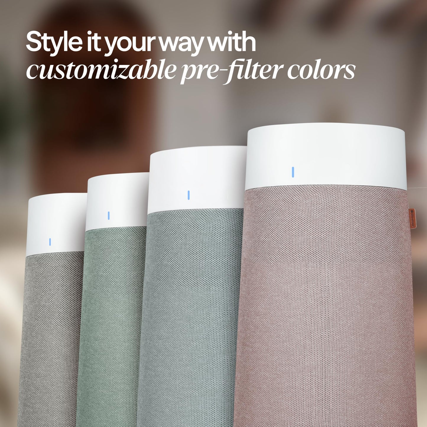 BLUEAIR Air Purifiers for Bedroom, HEPASilent Air Purifiers for Home, Air Purifiers for Pets Allergies Air Cleaner, Smart Air Purifier, Small Room Air Purifier, Virus Air Purifier, Blue Pure 411i Max