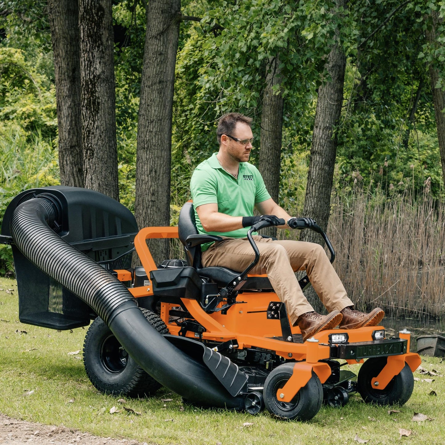 8TEN TURFBUCKET Grass Twin Bagger System for Husqvarna Z246 46-Inch Cut Deck Zero Turn