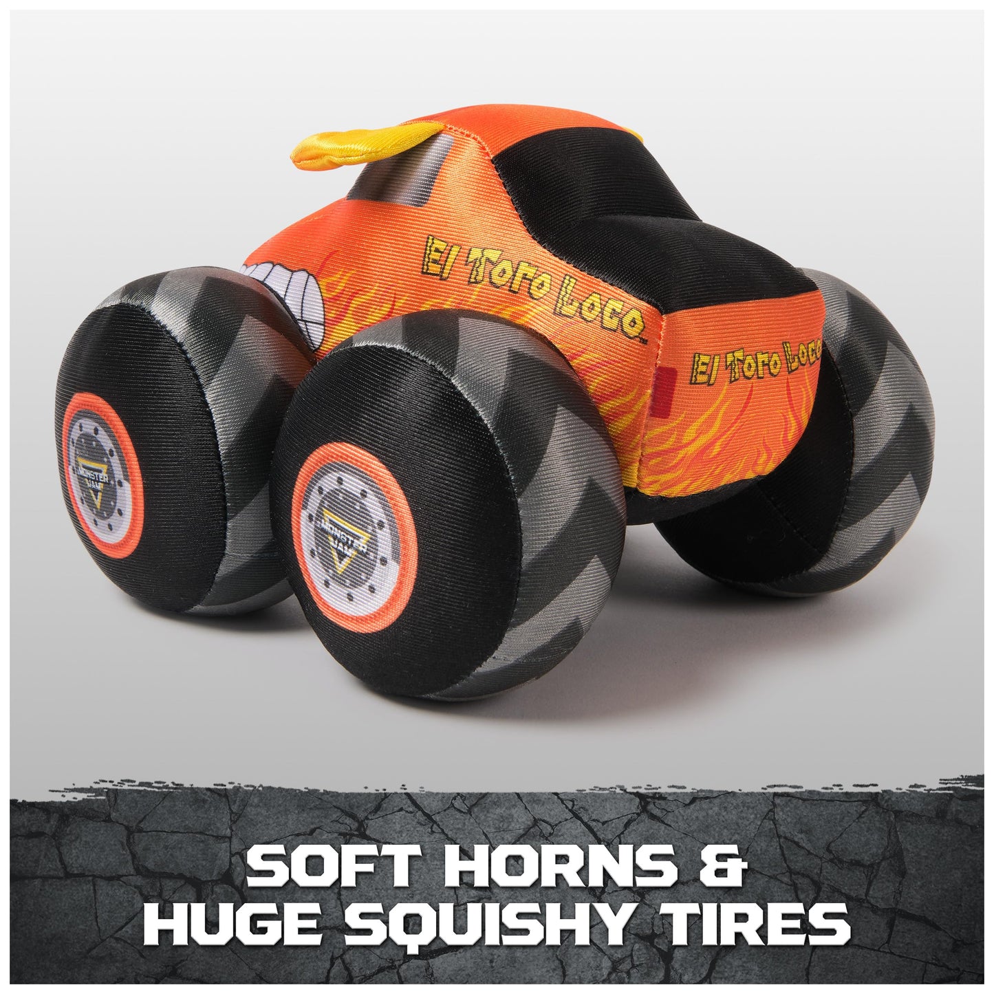 Monster Jam Official El Toro Loco Monster Truck with Sound, Plush Toy, Monster Truck for Boys and Girls, Kids Toys for Ages 3 and Up, 7”