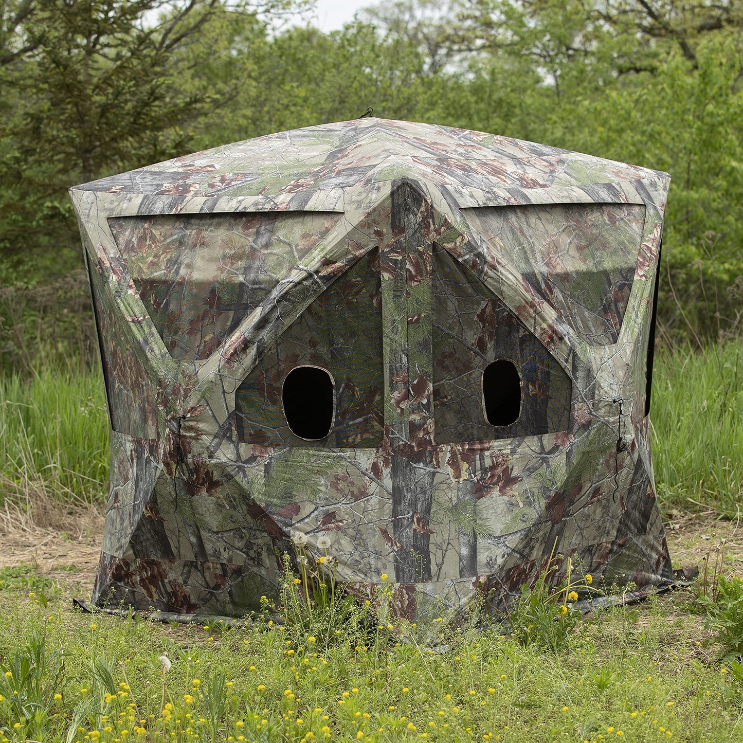 Barronett Big Cat Ground Hunting Blind, 3 Person Pop Up Portable, Backwoods Camo BC350BW