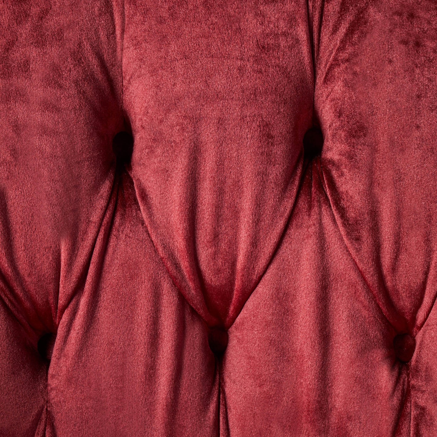 GDFStudio Melaina Tufted Chesterfield Velvet Loveseat with Scrolled Arms, Garnet and Dark Brown